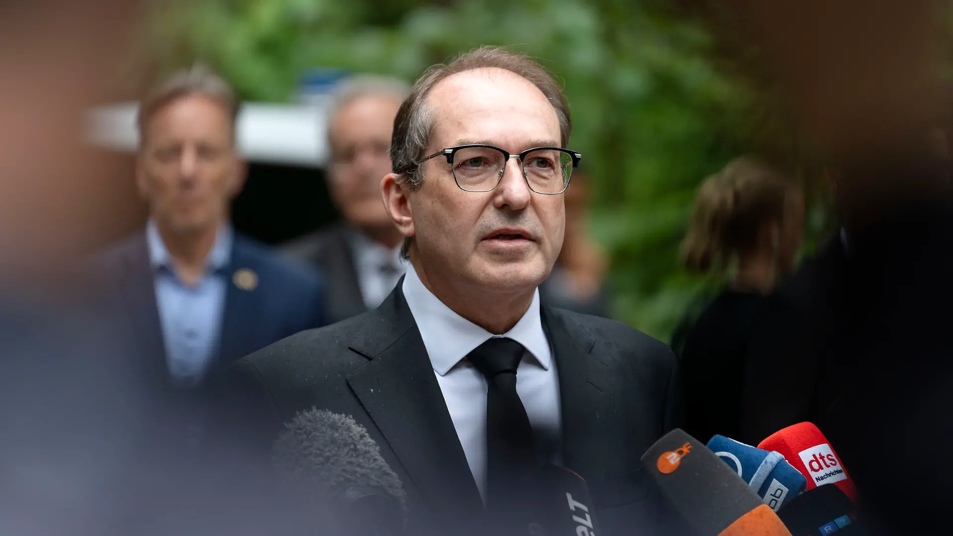 Alexander Dobrindt beim Pressestatement am Tag nach dem Islamistischen Terroranschlag beim 48. Christopher Street Day 2026 im Tiergarten. Berlin, 26.07.2026