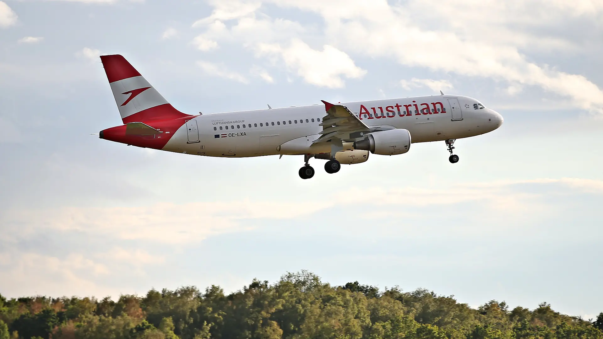 Ein Flugzeug von Austrian Airlines