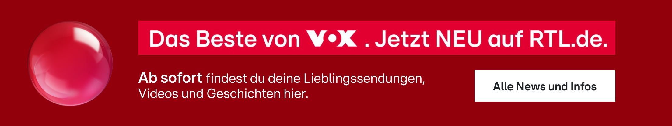 Bild zu: Banner VOX auf RTL.de Desktop NEU