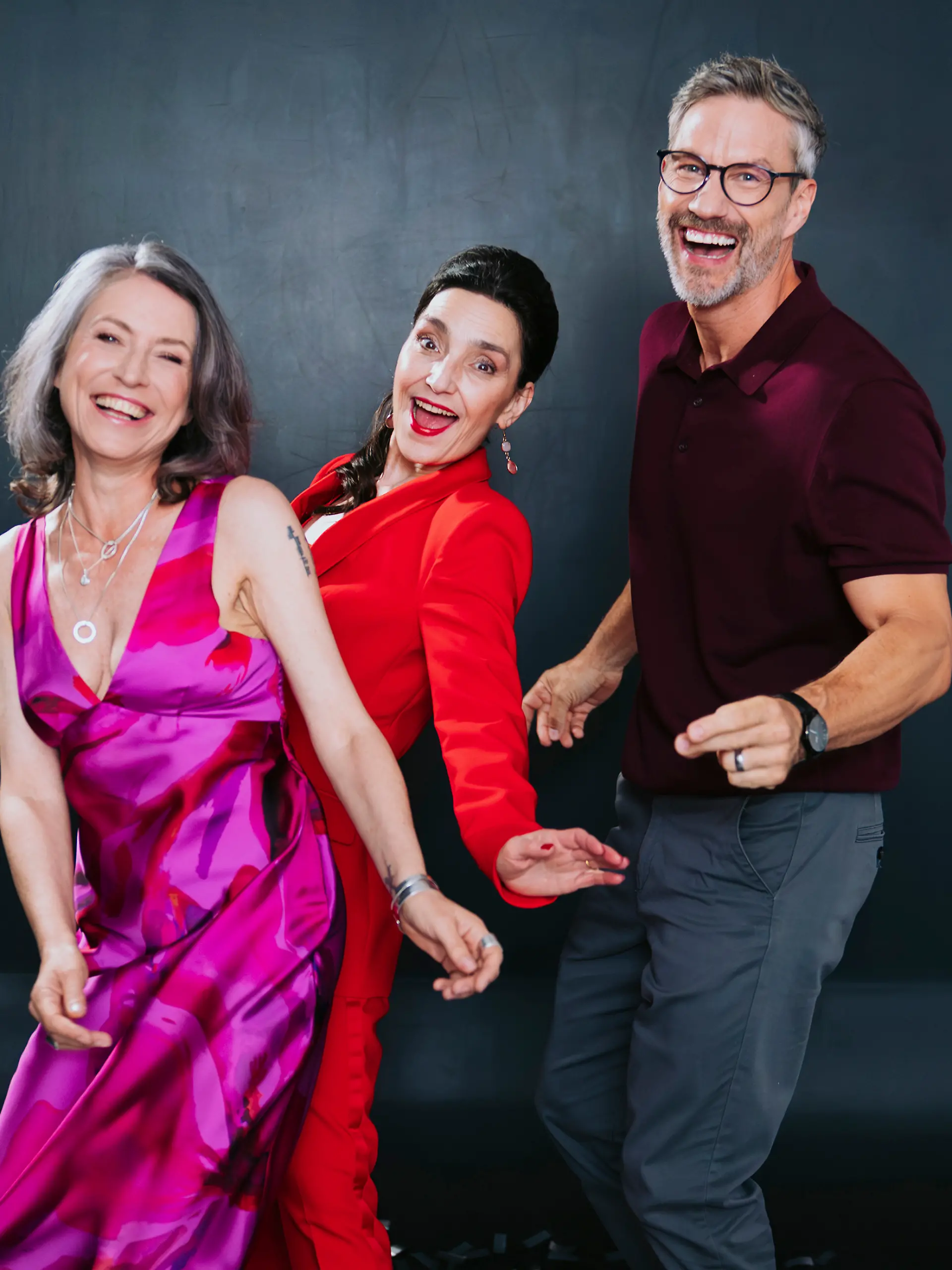 Berrit Arnold (Daniela Ziegler), Tatjana Clasing („Simone Steinkamp”) und Stefan Bockelmann (Henning Ziegler)