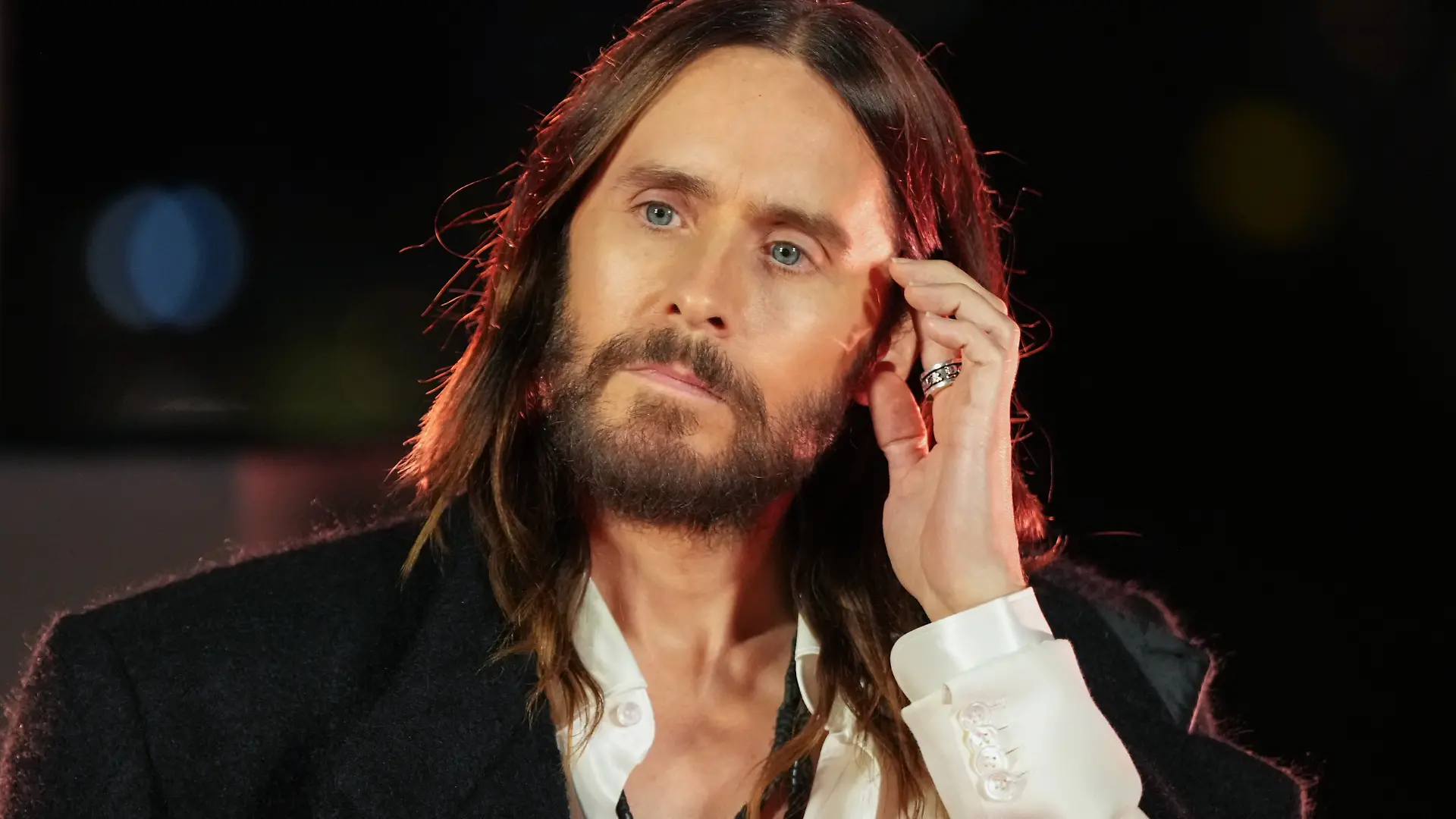 Der Schauspieler und Hauptdarsteller Jared Leto kommt auf dem Dach des Humboldt-Forums zum Photocall des Disney Kinofilms "Tron: Ares“. Der Film startet am 09. Oktober 2025 in den deutschen Kinos.