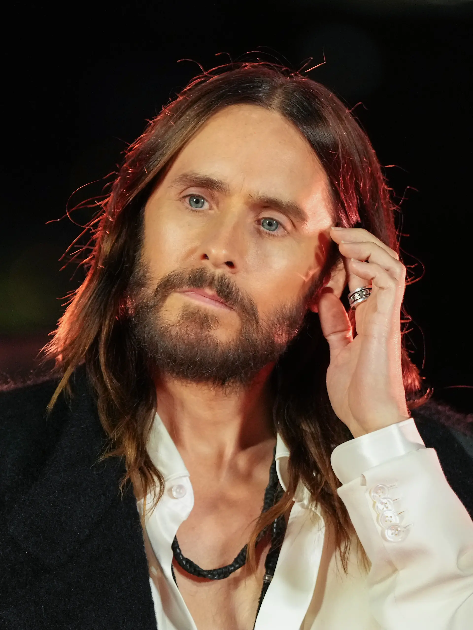 Der Schauspieler und Hauptdarsteller Jared Leto kommt auf dem Dach des Humboldt-Forums zum Photocall des Disney Kinofilms "Tron: Ares“. Der Film startet am 09. Oktober 2025 in den deutschen Kinos.