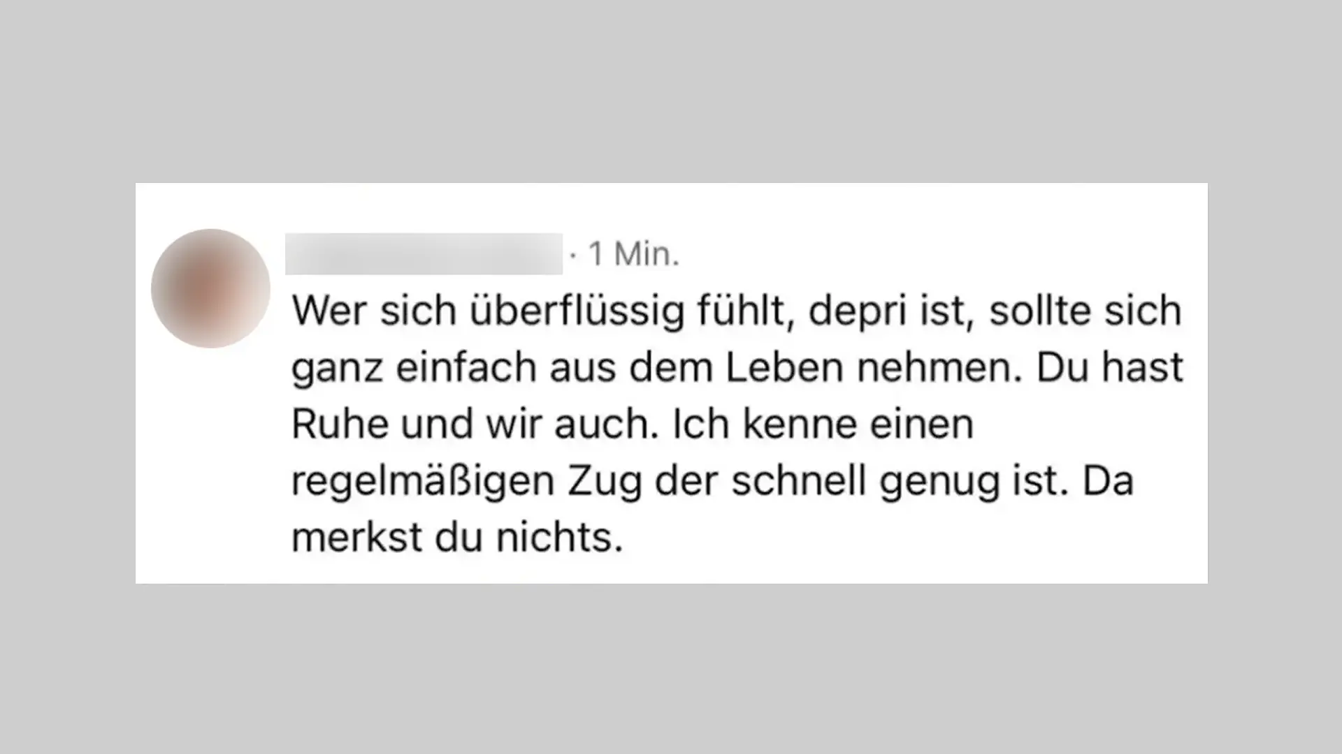 Dieser Post sorgt im Netz für Entsetzen. RTL hat den Namen und das Foto der Person unkenntlich gemacht.