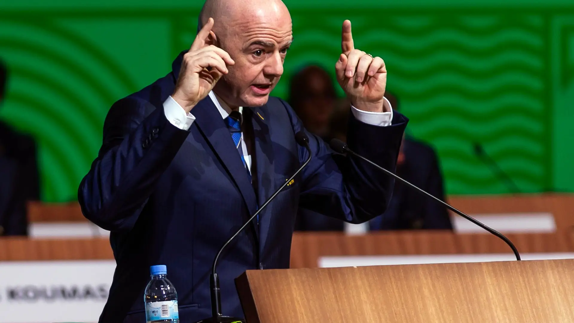 Gianni Infantino vor drei Jahren in Kigali: Da wurde er als FIFA-Boss wiedergewählt. (Archivbild)