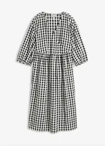 Oversize Midikleid, schwarz-weiß kariert