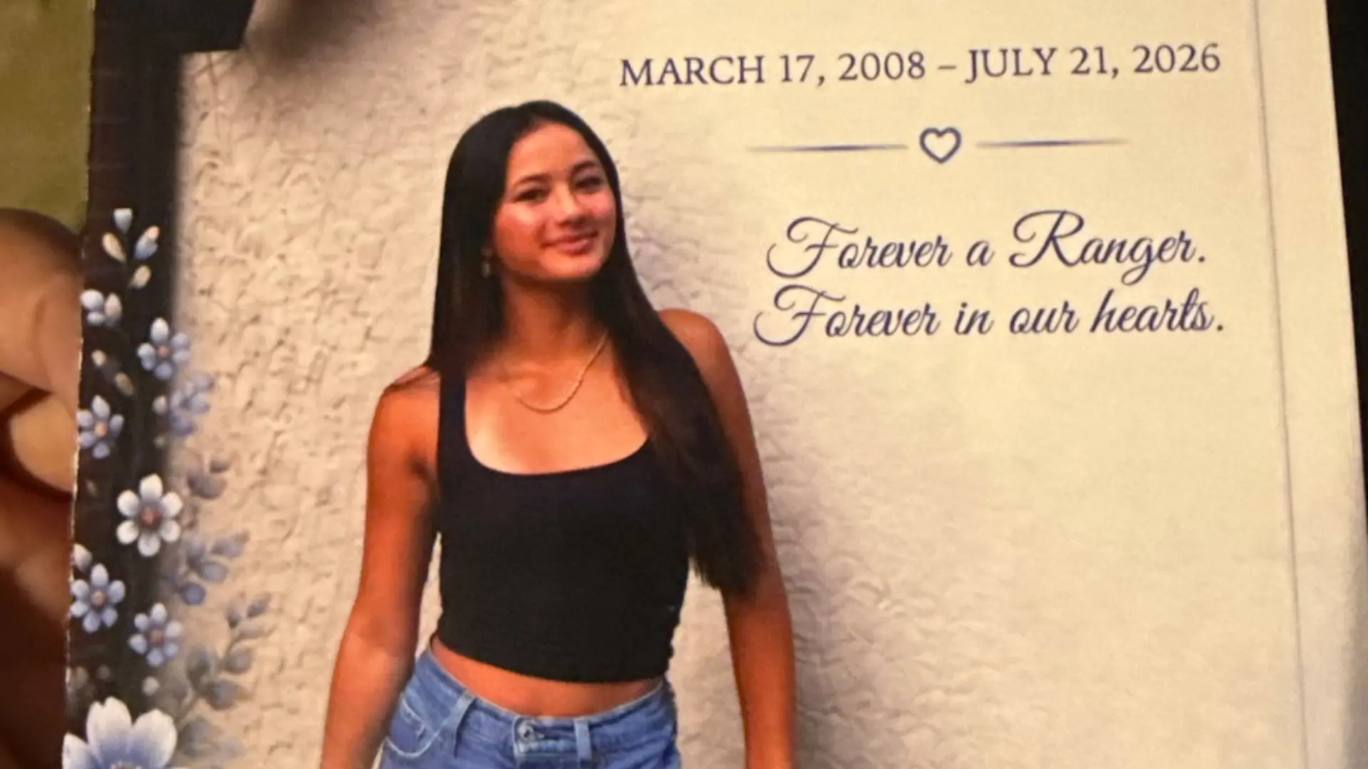 *EXCLUSIVE* Kaylee Hottle's closed casket is displayed at memorial service