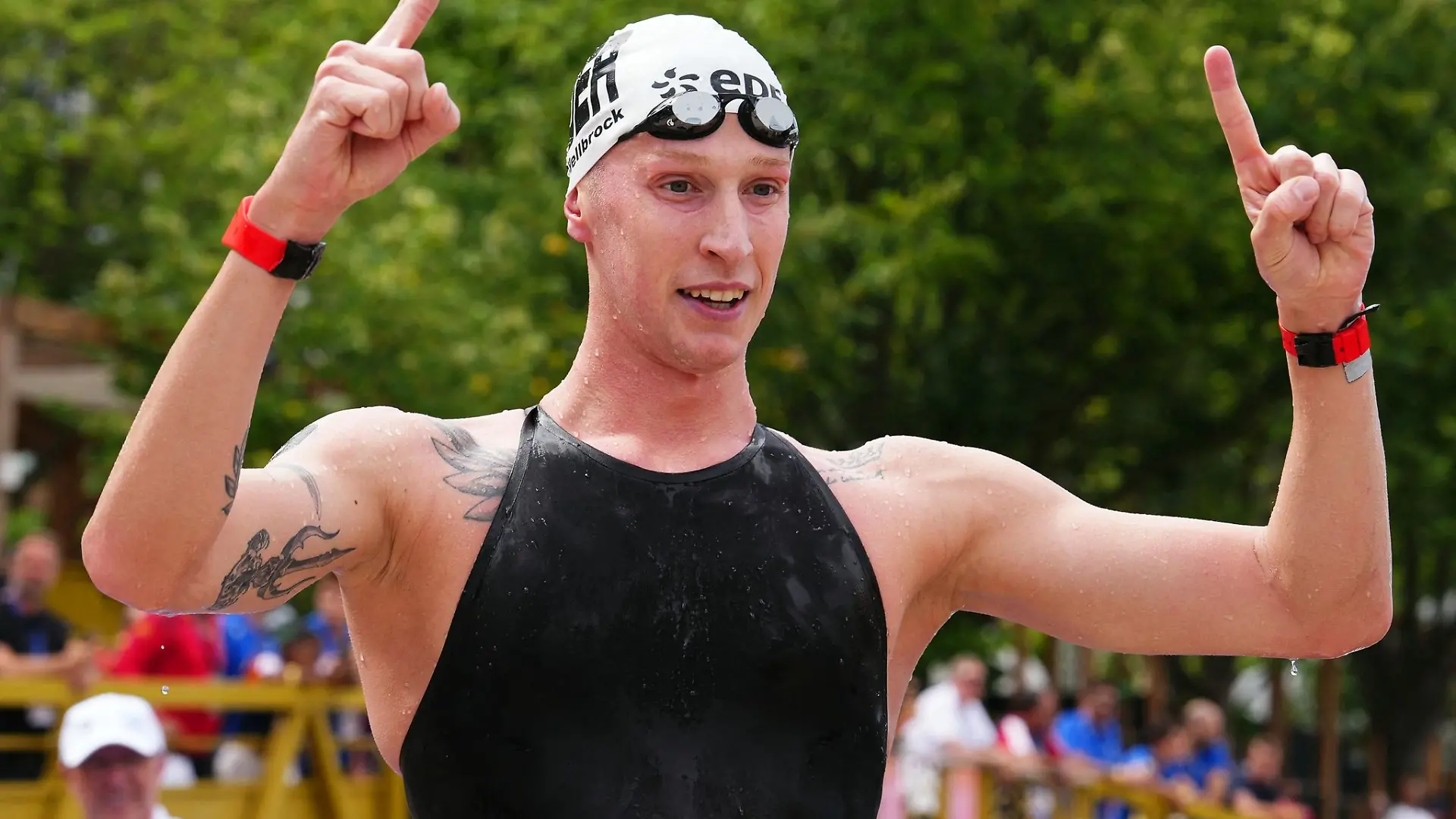 Für Florian Wellbrock ist es der erste Europameistertitel im Freiwasser.