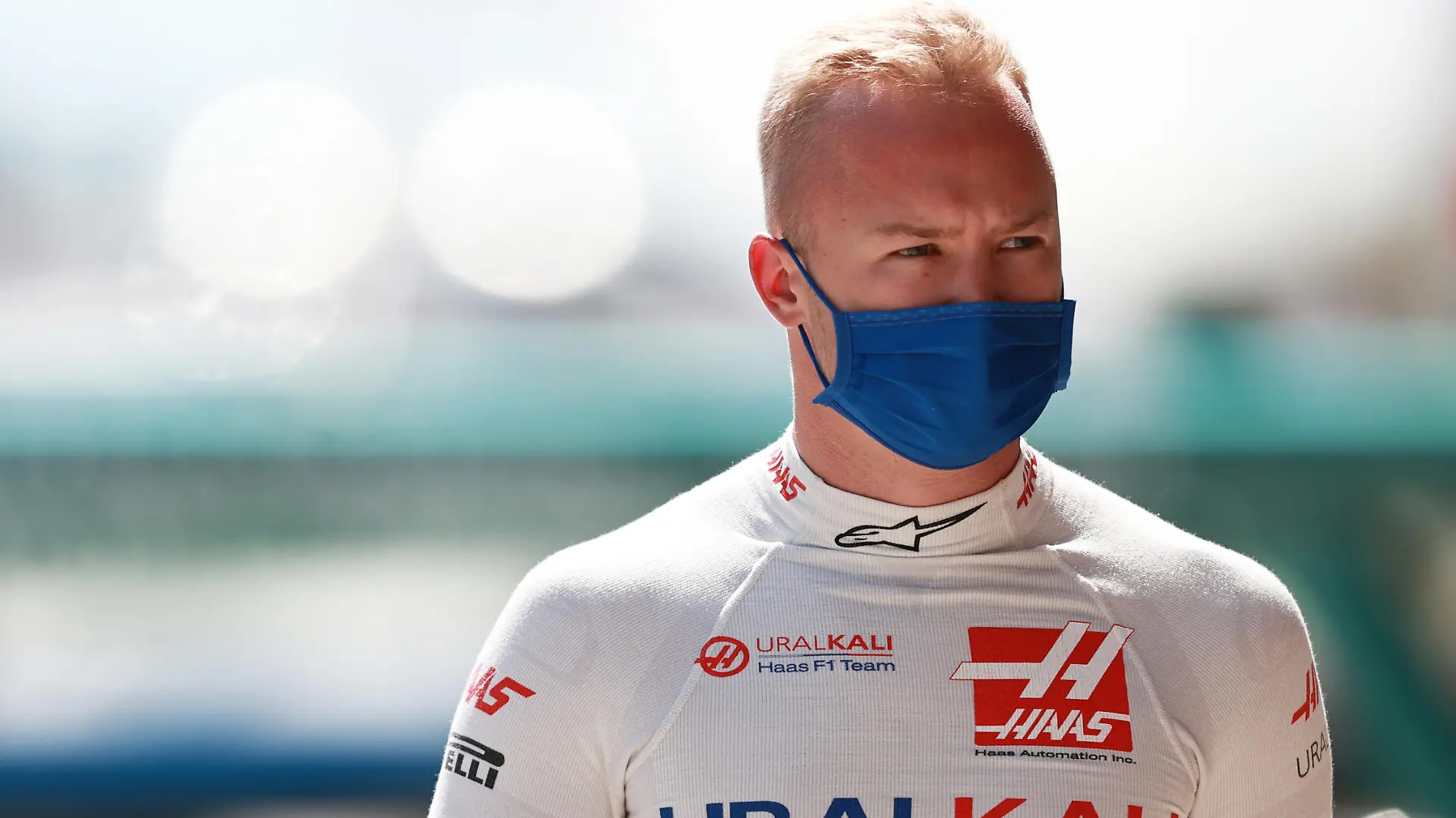 SPIELBERG, AUSTRIA - JULY 03: Nikita Mazepin of Russia and Haas F1 walks in the Pitlane during qualifying ahead of the F1 Grand Prix of Austria at Red Bull Ring on July 03, 2021 in Spielberg, Austria. (Photo by Mark Thompson/Getty Images)