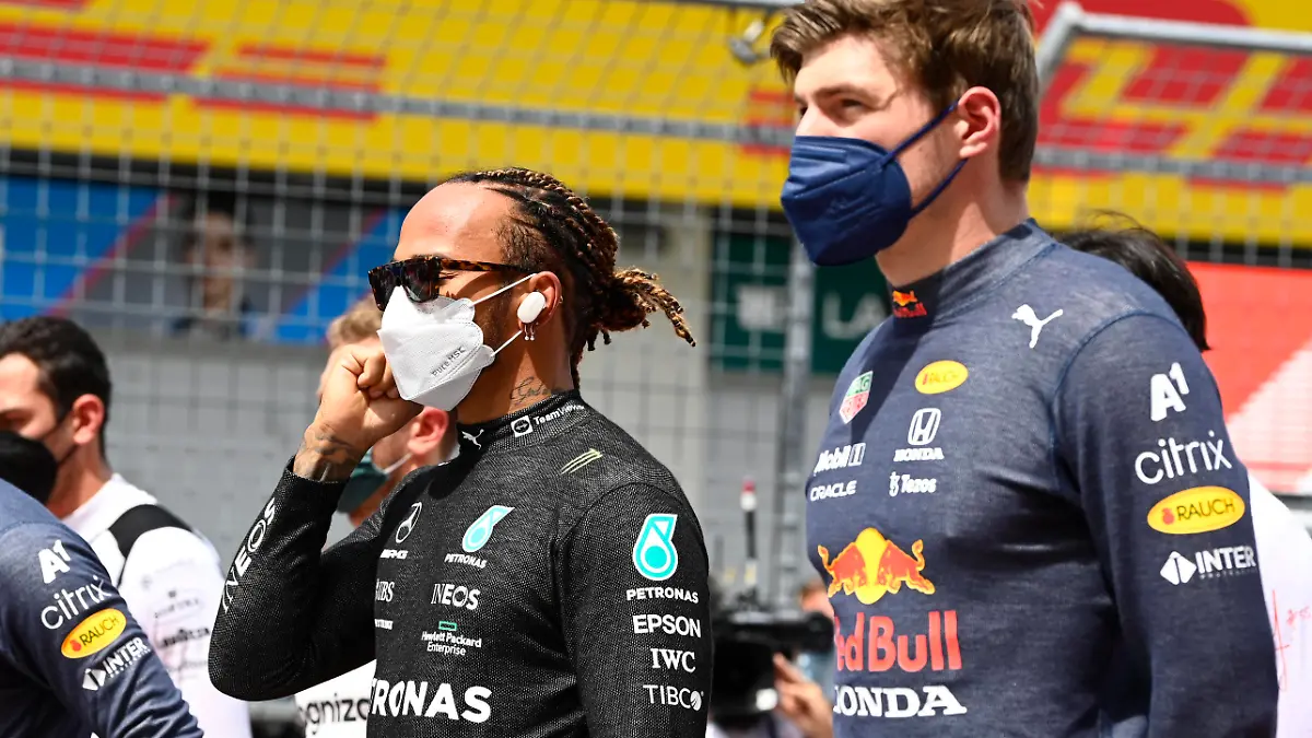 F1 Grand Prix of Styria 44 Lewis Hamilton GBR, Mercedes-AMG Petronas F1 Team, 33 Max Verstappen NED, Red Bull Racing, F1 Grand Prix of Styria at Red Bull Ring on June 27, 2021 in Spielberg, Austria. Photo by Mark Sutton/LAT/Motorsport Images/FIA Pool via HOCH ZWEI Spielberg Austria Poolfoto HOCH ZWEI/Pool/Motorsport Images ,EDITORIAL USE ONLY