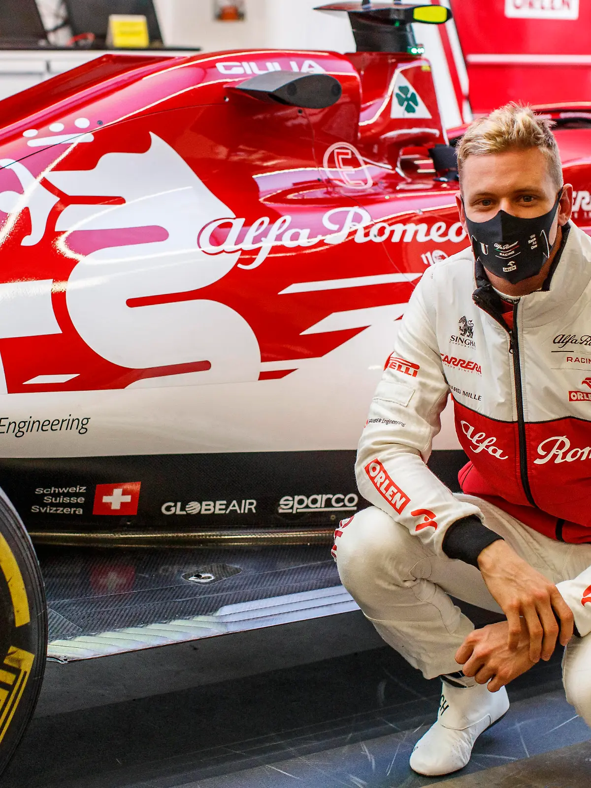  SCHUMACHER Mick ger, Alfa Romeo Racing ORLEN C39, portrait during the Formula 1 Aramco Grosser Preis Der Eifel 2020, Eifel Grand Prix, from October 9 to 11, 2020 on the Nürburgring, in Nürburg, Germany FORMULE 1 : Grand Prix Eifel -Nurburgring - 08 to 11/10/2020 DPPI/PANORAMIC PUBLICATIONxNOTxINxFRAxITAxBEL 00120024__B2_0234
