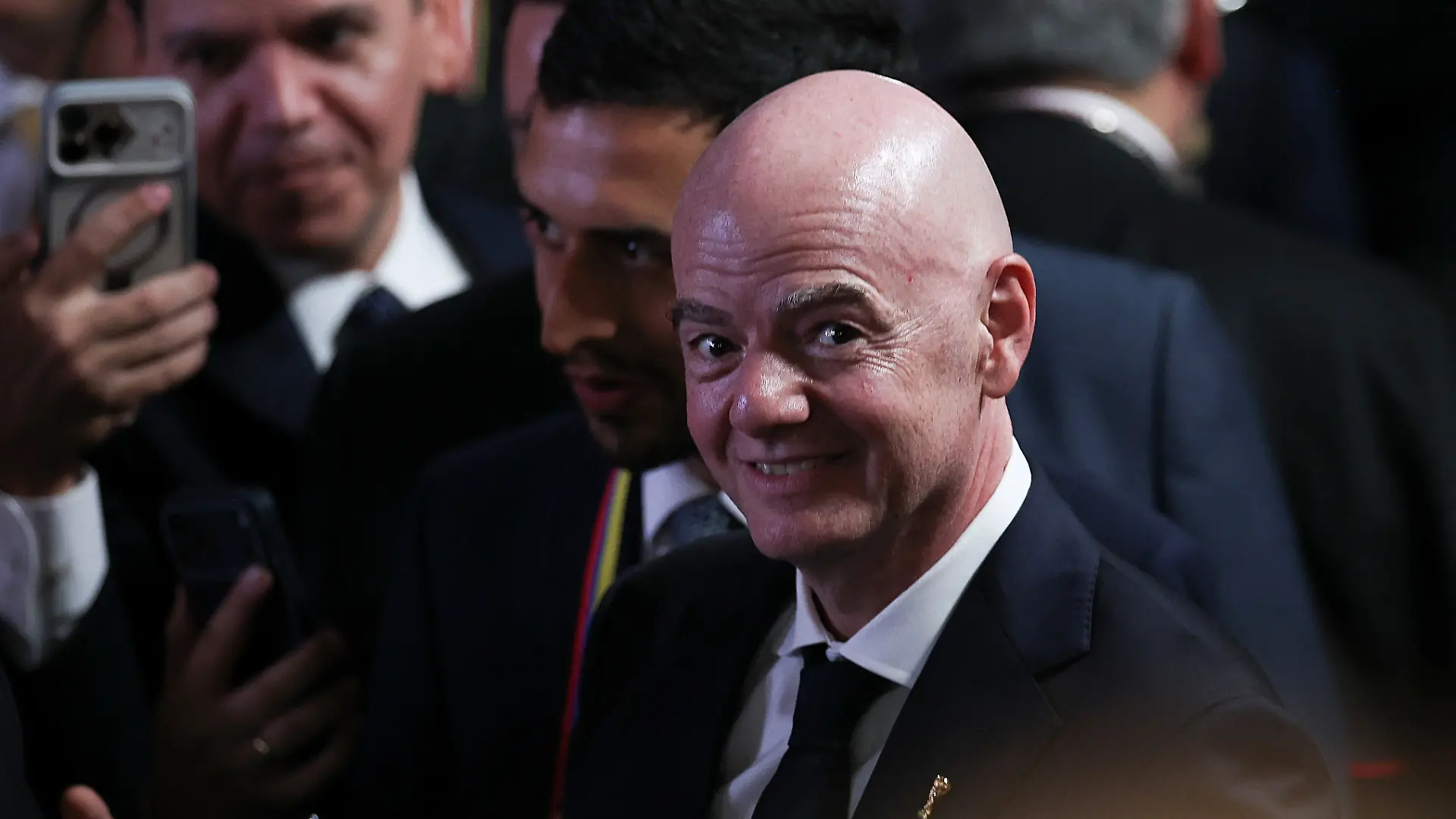 FIFA President Gianni Infantino attends the inauguration of Abelardo De La Espriella as Colombia's president, in Cali, Colombia, August 7, 2026. REUTERS/Luisa Gonzalez