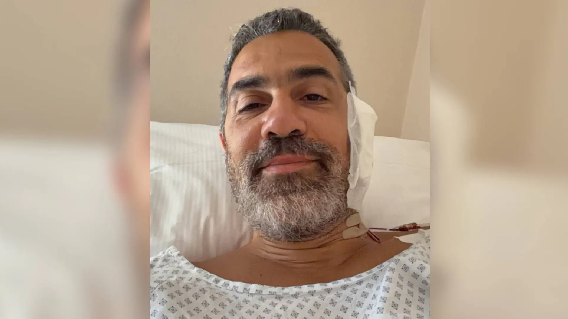 Anis Ferchichi nach seinem Tumor-Eingriff im Krankenhaus.