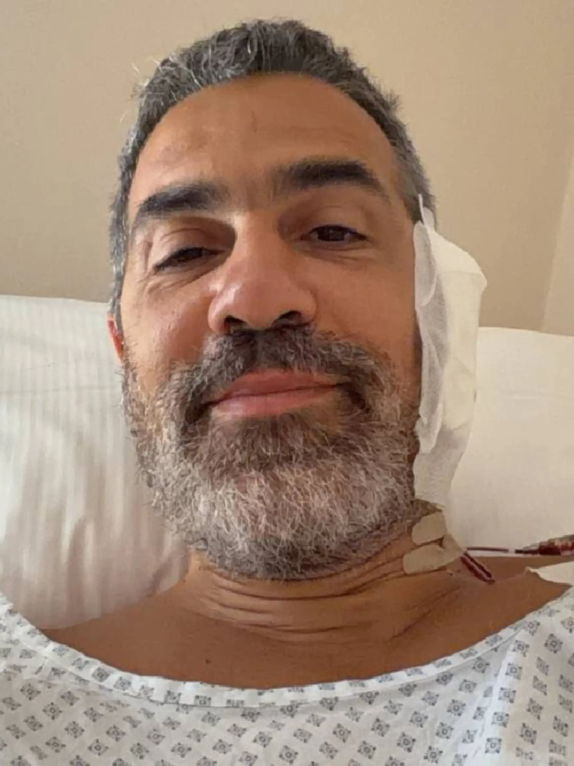 Anis Ferchichi nach seinem Tumor-Eingriff im Krankenhaus.