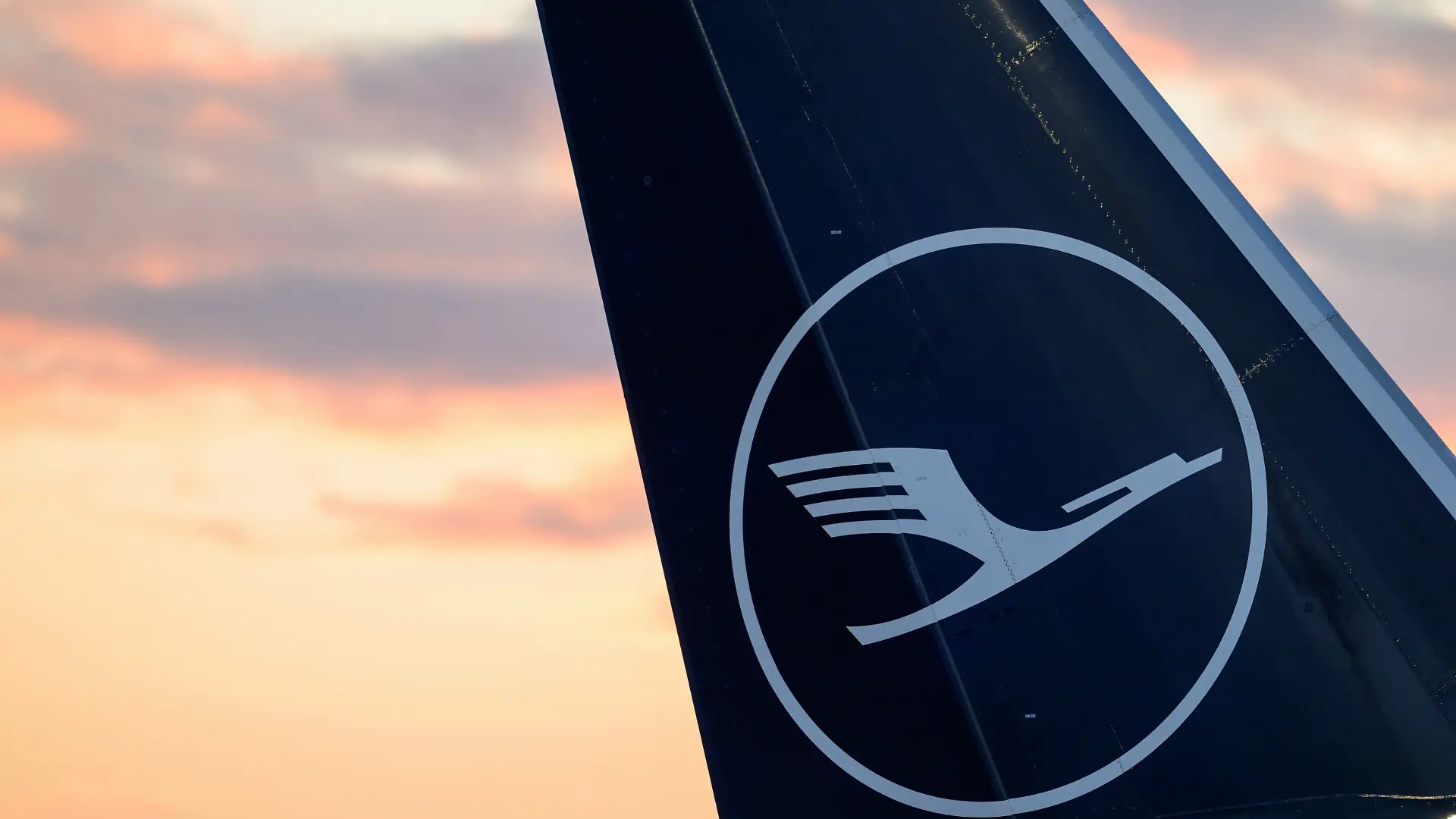 Blick auf eine Heckflosse einer Lufthansa Maschine am Frankfurter Flughafen. (zu dpa: «Notrutschen-Einsatz bei Lufthansa-Flug – Drei Verletzte») +++ dpa-Bildfunk +++