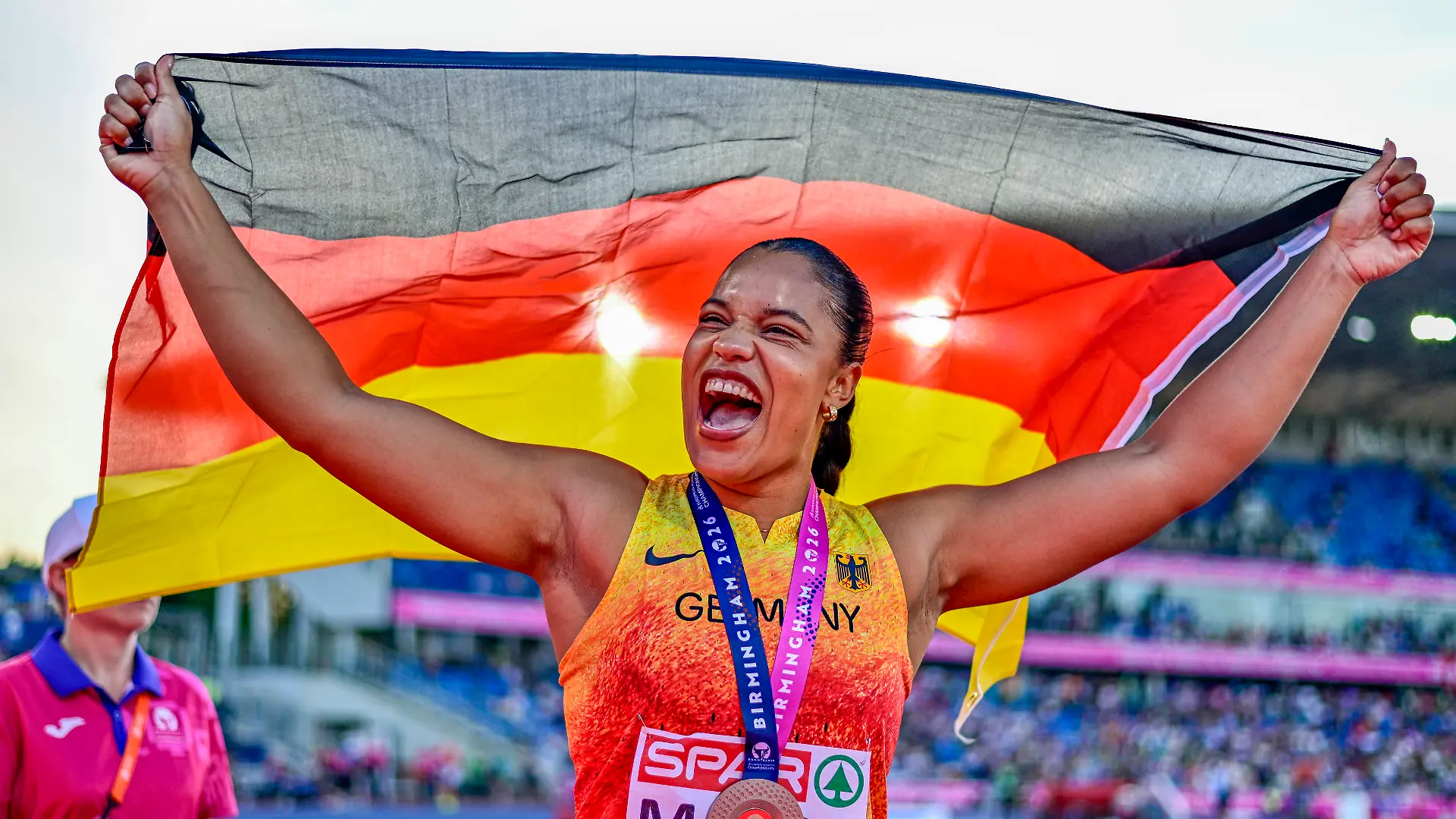 Yemisi MABRY Germany, MTG Mannheim, SHOT PUT Women GBR, European Athletics Championships, Athletics, 10.08.2026, GBR, European Athletics Championships, Athletics, 10.08.2026, Birmingham *** Yemisi MABRY Germany, MTG Mannheim, Women s Shot Put GBR, European Athletics Championships, Track and Field, August 10, 2026, GBR, European Athletics Championships, Track and Field, August 10, 2026, Birmingham Copyright: xEibnerxPressefoto/JanxPapenfussx EP_JPS