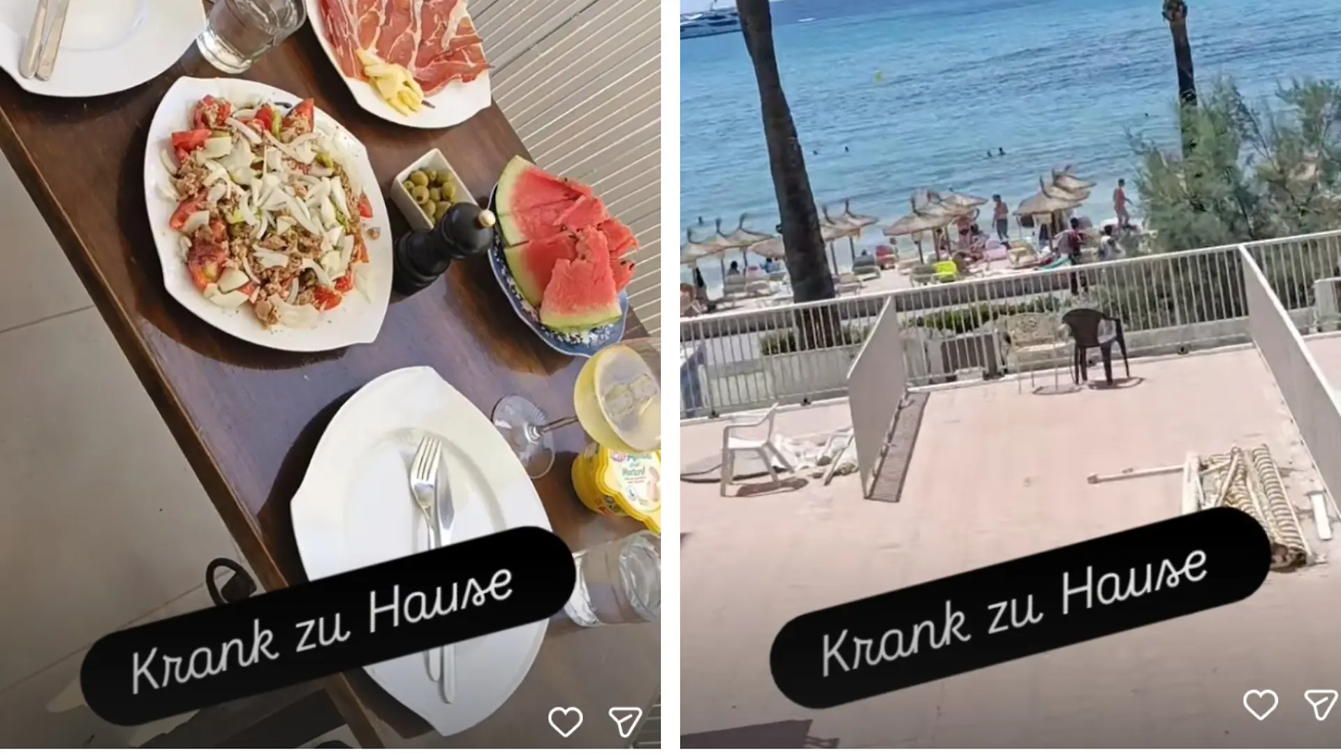 Einen Tag vor dem eigentlich geplanten Prozesstag in Leipzig meldet sich Melanie Müller mit dieser Instagram-Story aus Mallorca bei Instagram.