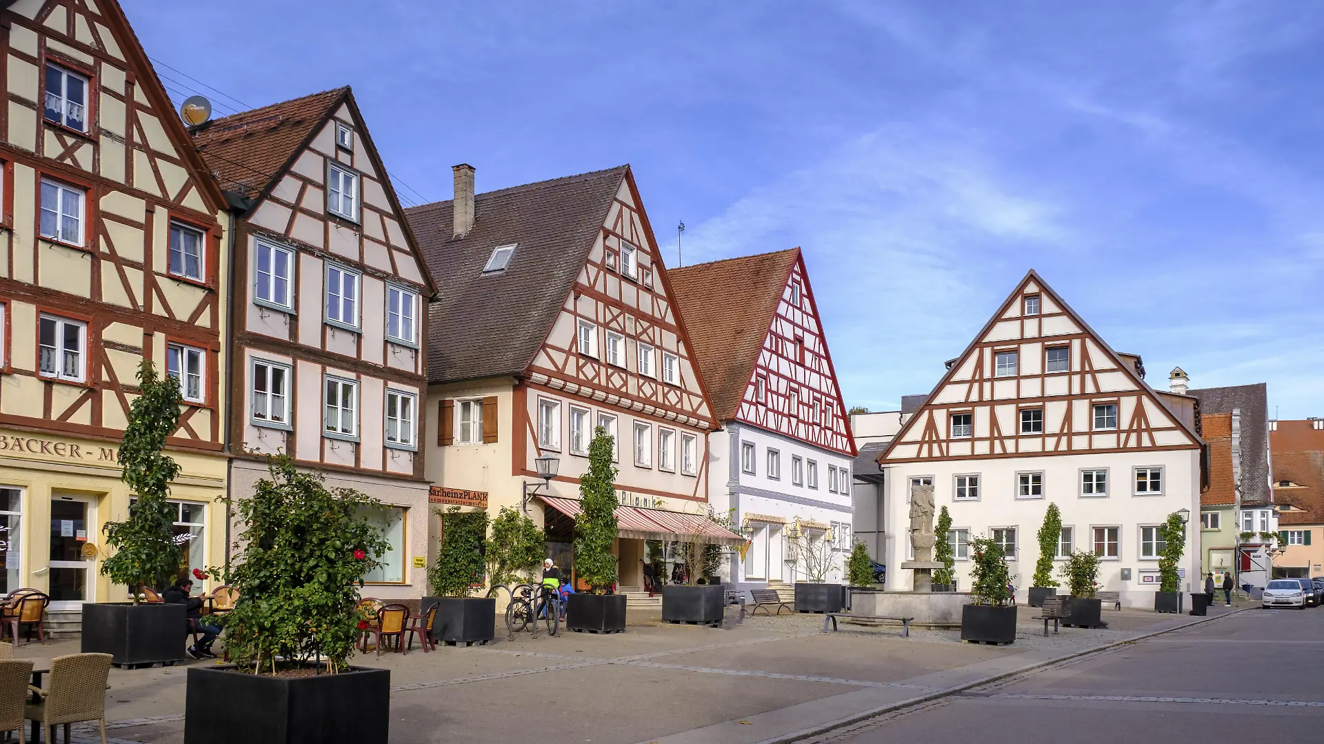 Fachwerkhäuser in der Altstadt von Oettingen