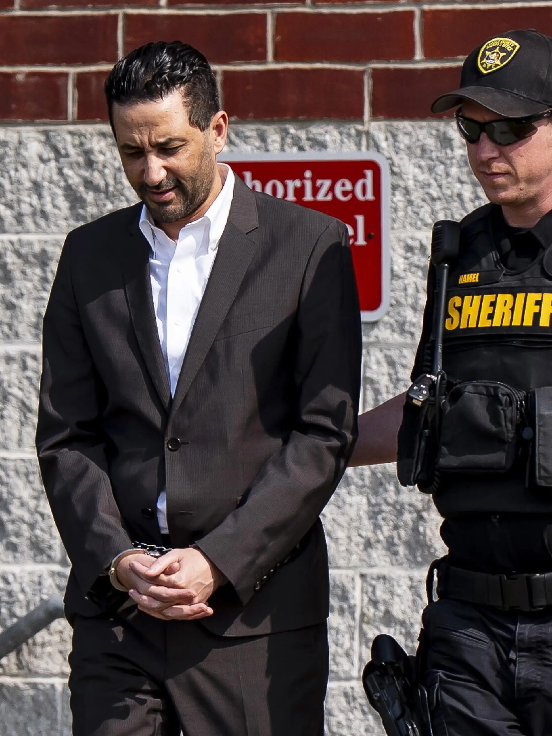 THE CANADIAN PRESS 2026-07-24. Luciano Frattolin is taken away in custody from the Essex County Court in Elizabethtown, New York on Friday, July 24, 2026. Luciano Frattolin charged with 2nd-degree murder and concealment of a human corpse. THE CANADIAN PRESS/Christopher Katsarov URN:85530934