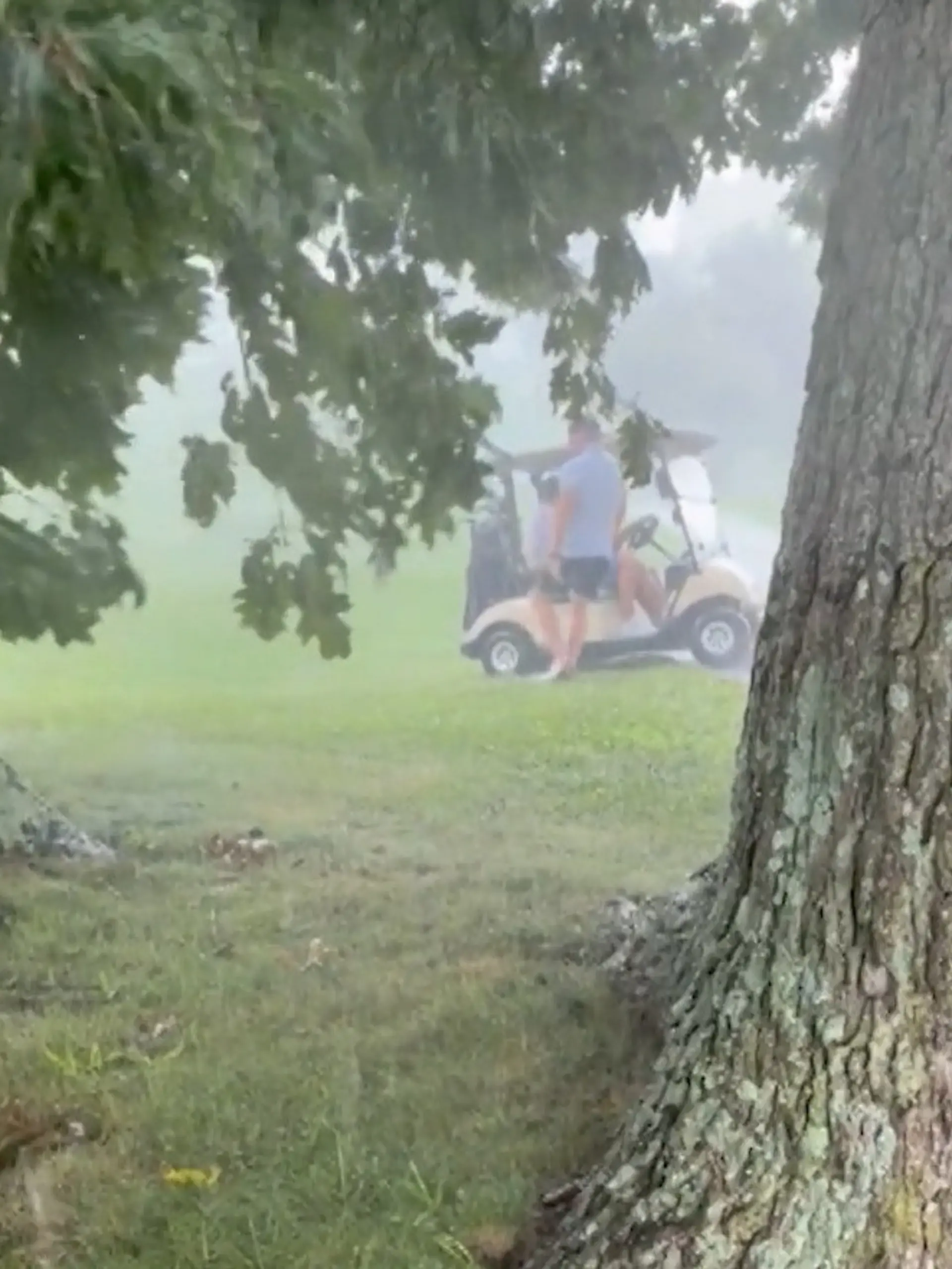 Bild zu: "Golfer von Blitz getroffen – während er selbst filmt!"