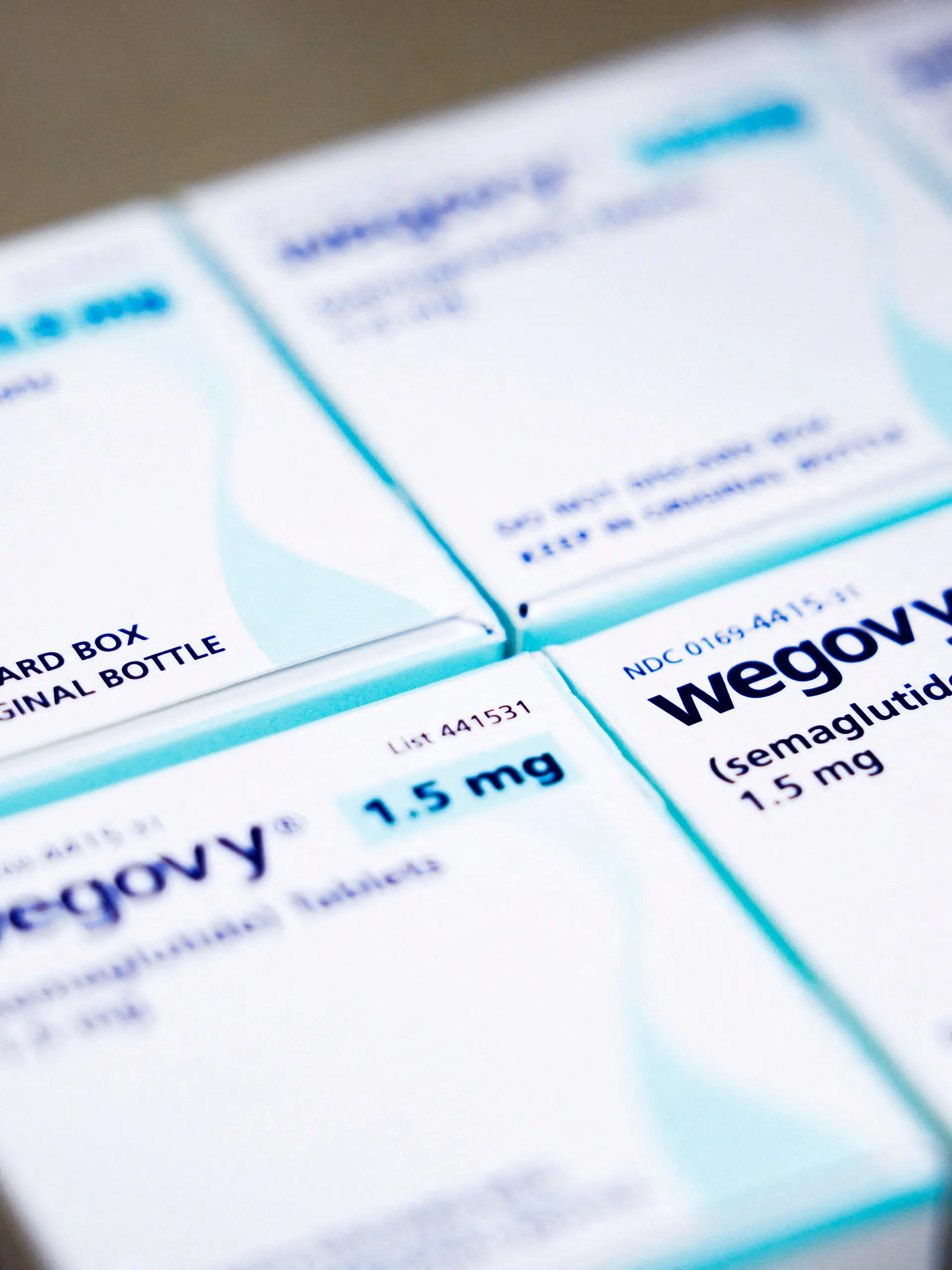 An illustration photo shows boxes of Wegovy (semaglutide) tablets in this illustration picture taken in Schwenksville, Pennsylvania, U.S. June 16, 2026. REUTERS/Hannah Beier/Ilustration/File Photo