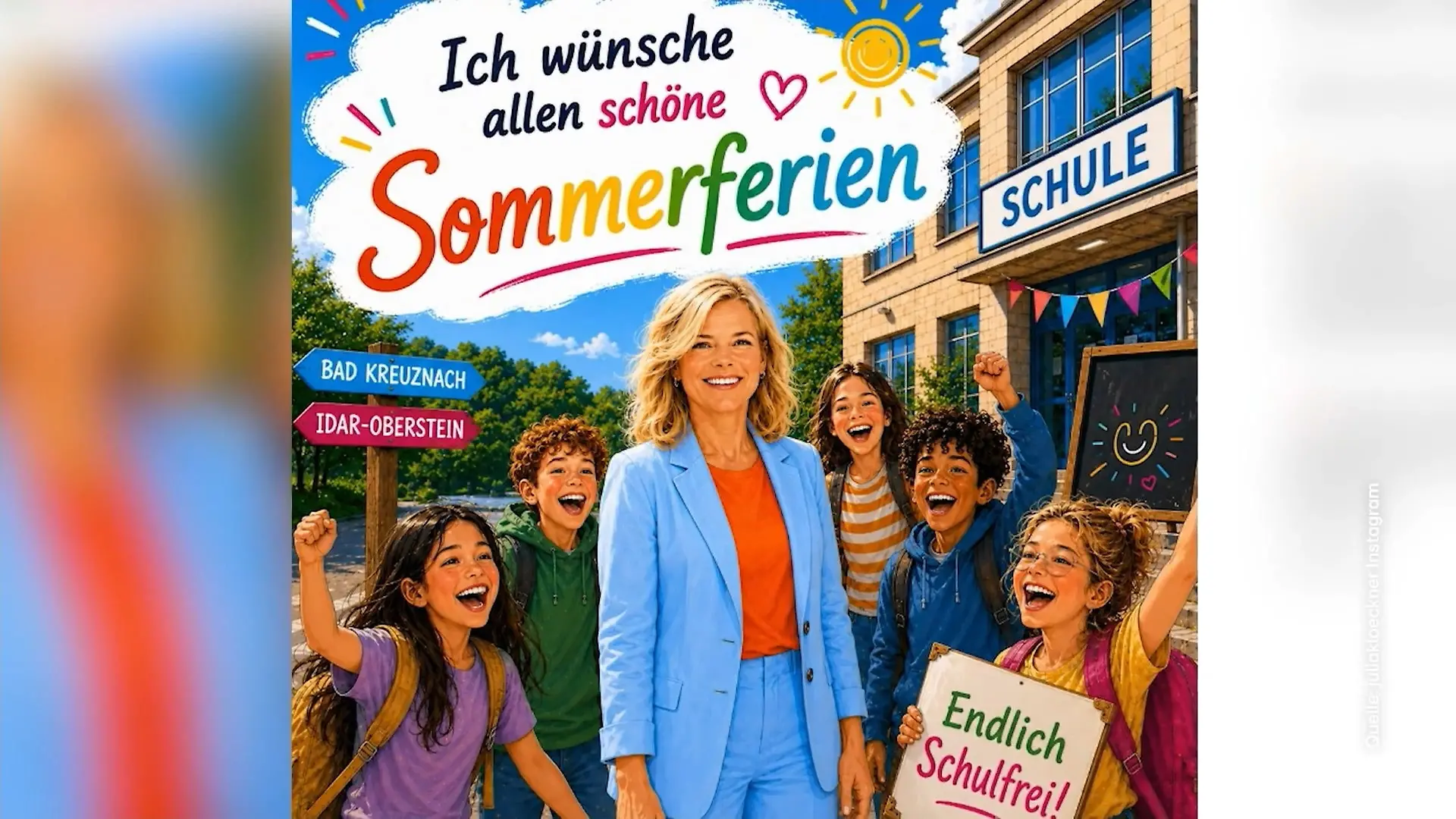 Julia Klöckner erntet für Schulstart-Post heftige Kritik Wirbel um KI-Bild