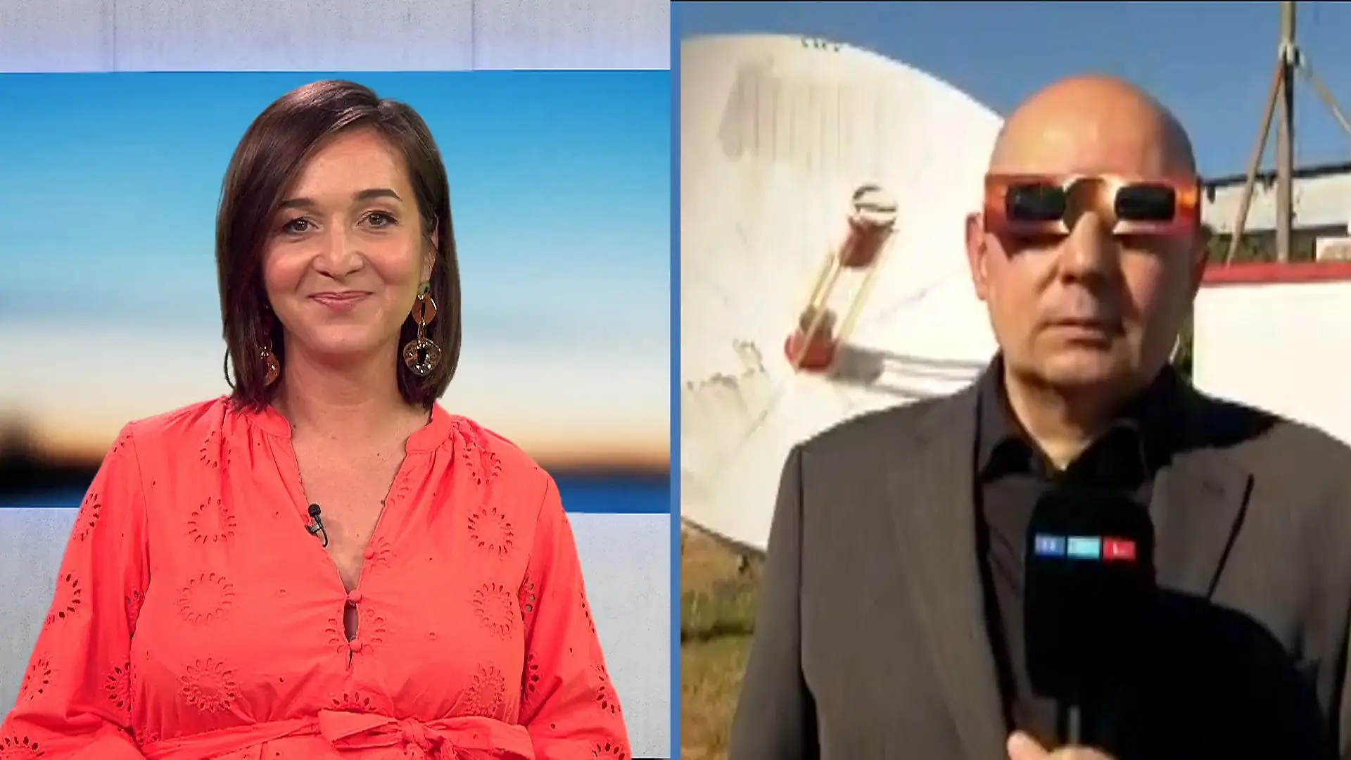 RTL WEST Reporter Parviz Khosrawi aus dem Planetarium in Bochum Sonnenfinsternis 2026