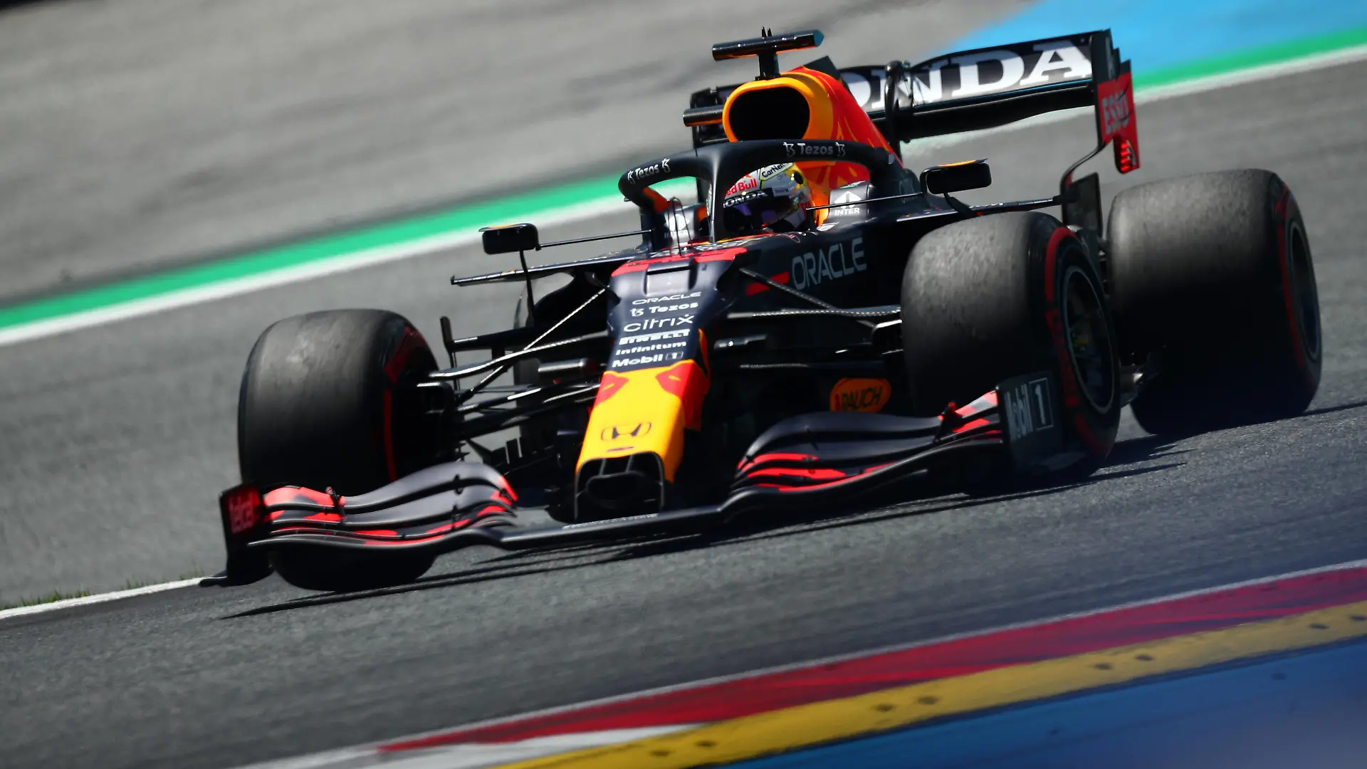 Formula 1 Austria Gran Prix 2021 Max Verstappen of Red Bull Racing on track during free pratice of Formula 1 Gran Prix 2021 of Austria Spielberg Red Bull Ring Austria Copyright: xBasilex