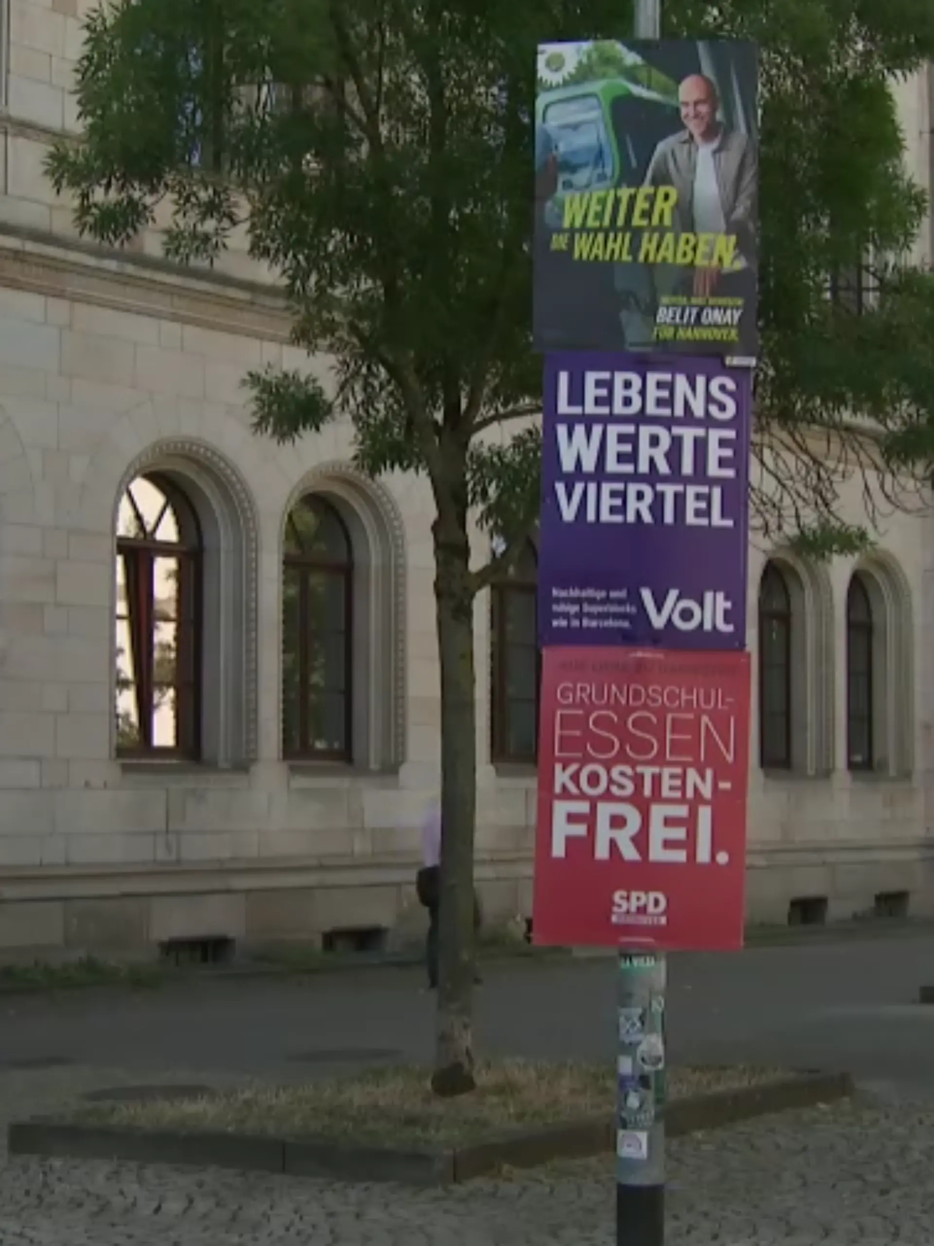 Wahlplakate in der hannoverschen Innenstadt
