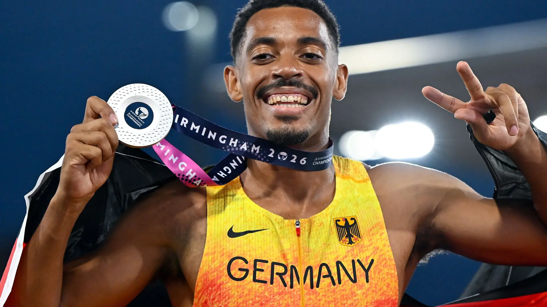 Emil Agyekum hat EM-Silber über 400 Meter Hürden gewonnen.