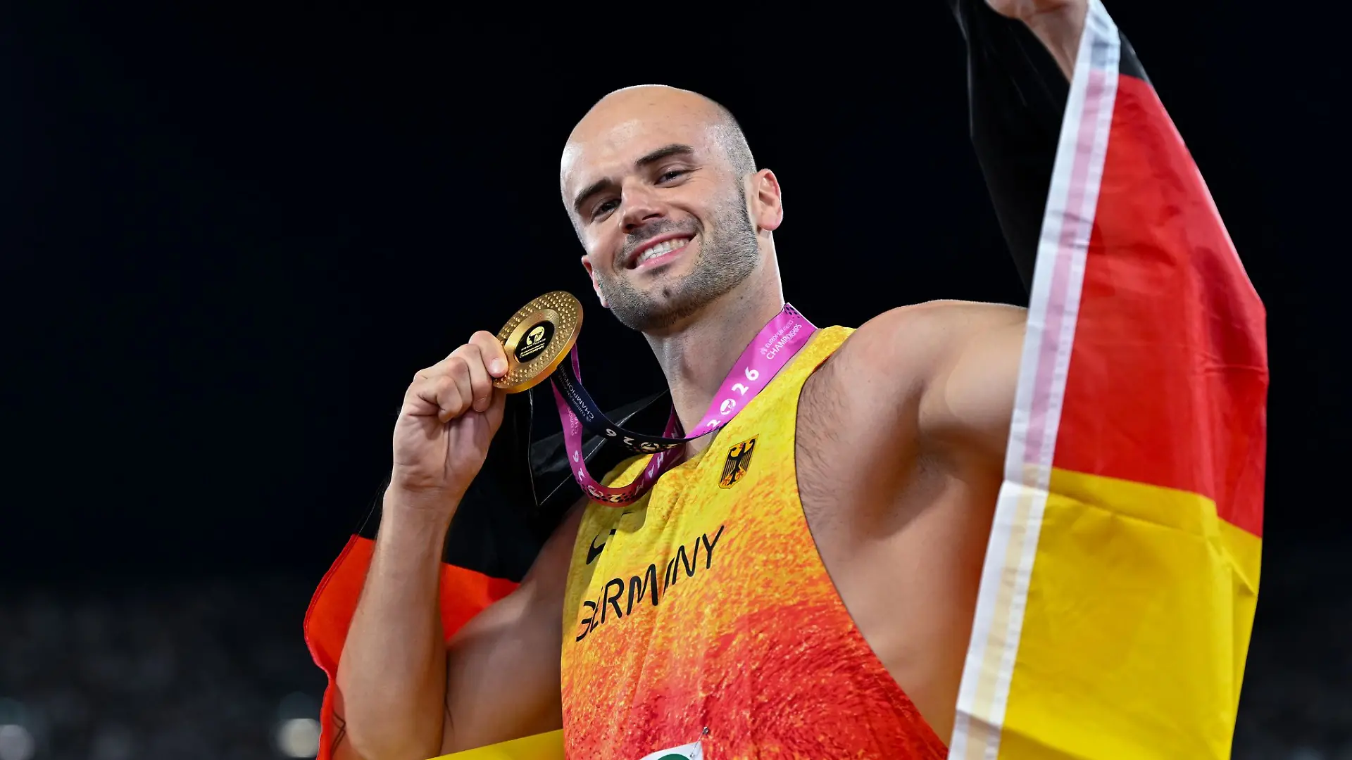 Europameister im letzten Versuch: Julian Weber.