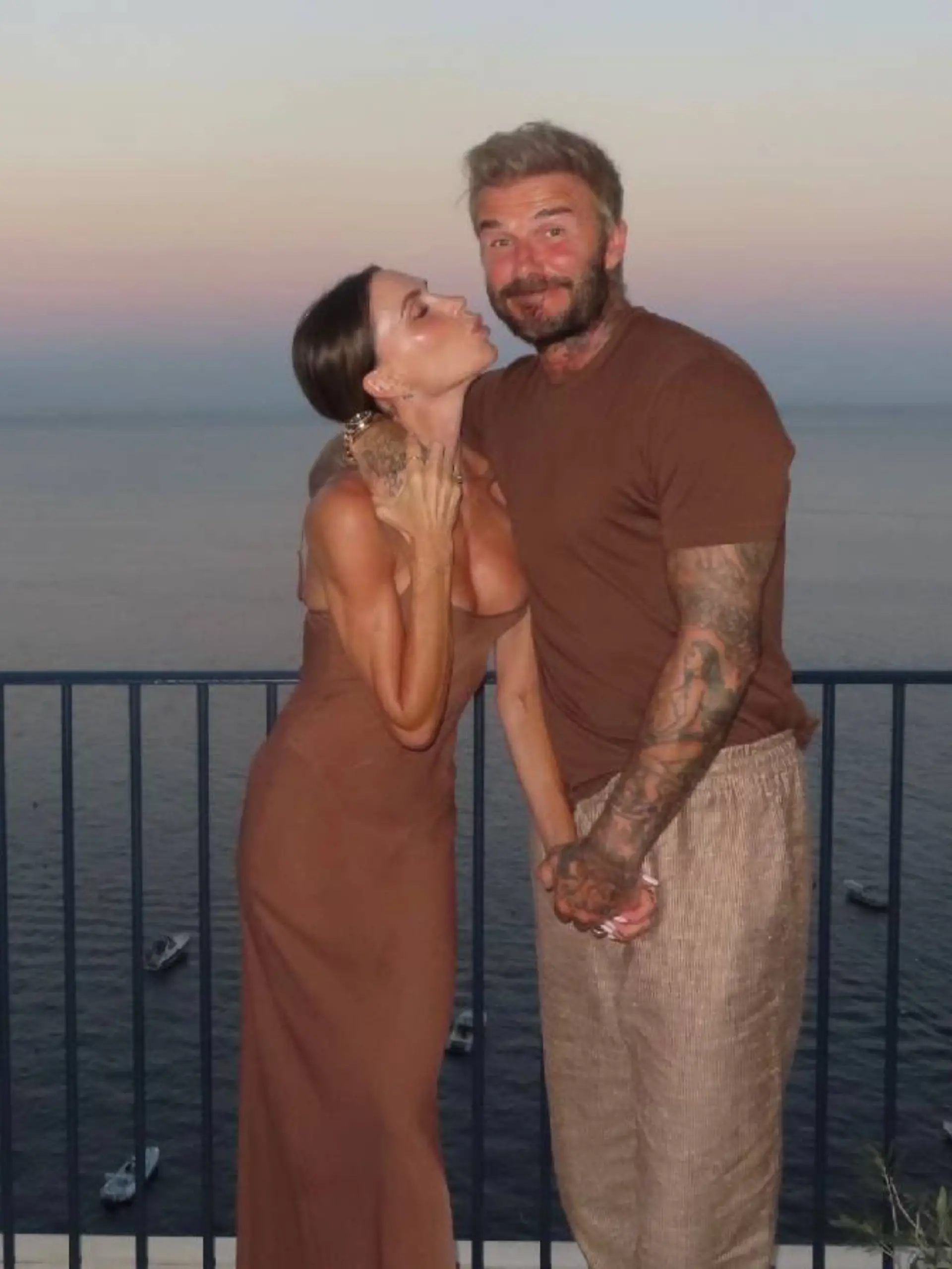 Victoria und David Beckham machen Urlaub im italienischen Portofino.