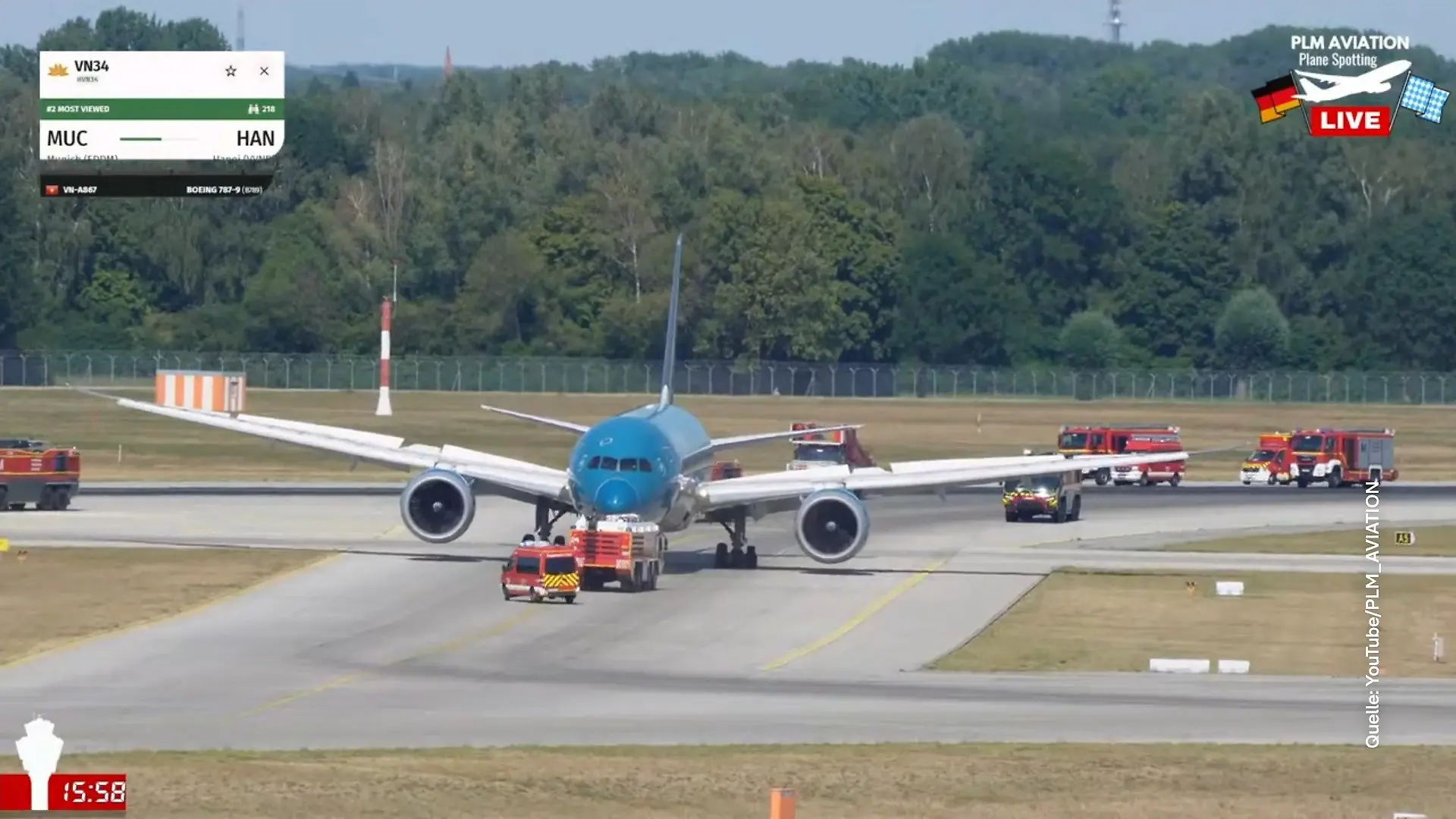 Vietnam-Airlines-Flieger schießt über Landebahn hinaus! Pilot nennt mögliche Ursachen Boeing 787 kehrt zum Münchner Flughafen zurück