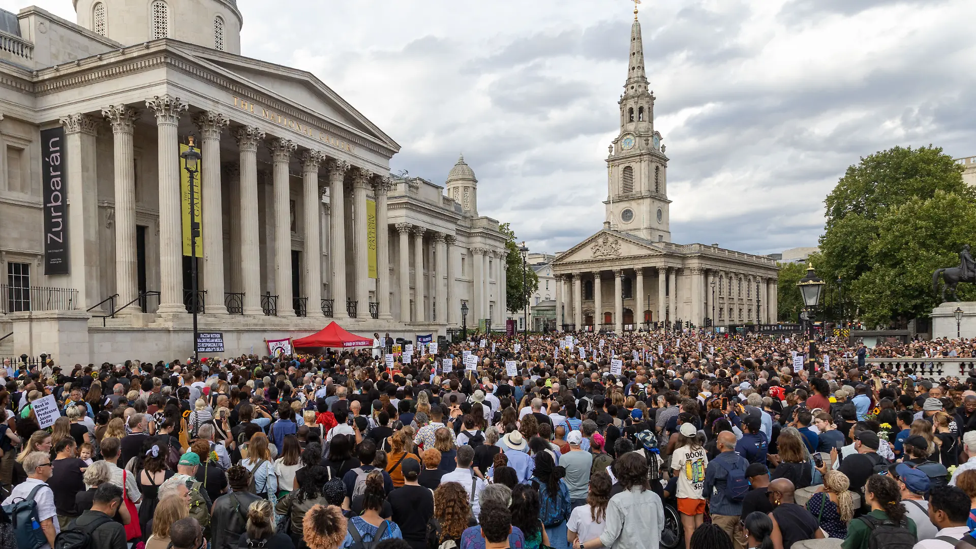 August 17, 2026, London, England, United Kingdom: Thousands attend a vigil in Londonââ¬â¢s Trafalgar Square for Jason Arday, the former University of Cambridge professor who was found dead last week after resigning following accusations of plagiarism. (Credit Image: © Tayfun Salci/ZUMA Press Wire