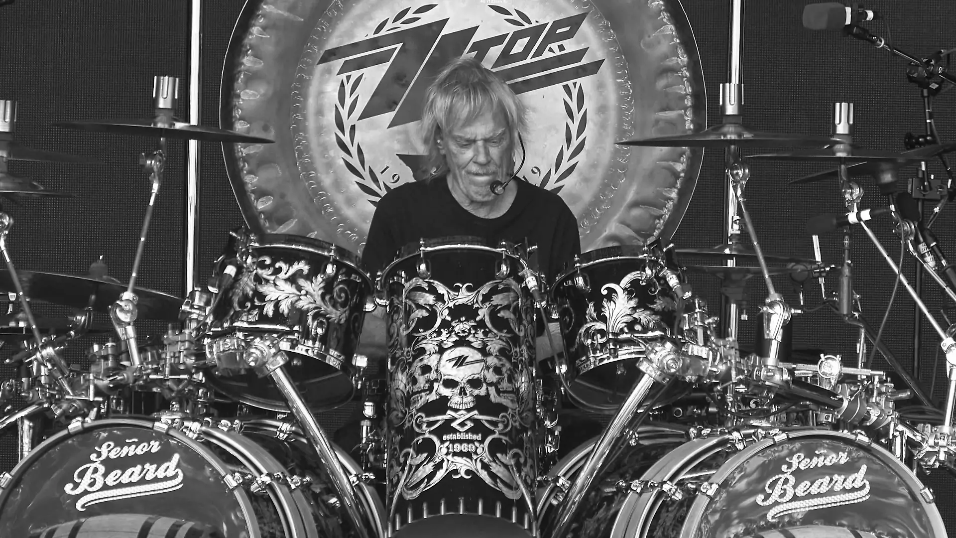 Frank Beard von ZZ Top live beim Sommerfestival 2024 unter dem Motto 'Beats, Bands und Beach' in der Autostadt. Wolfsburg, 13.07.2024