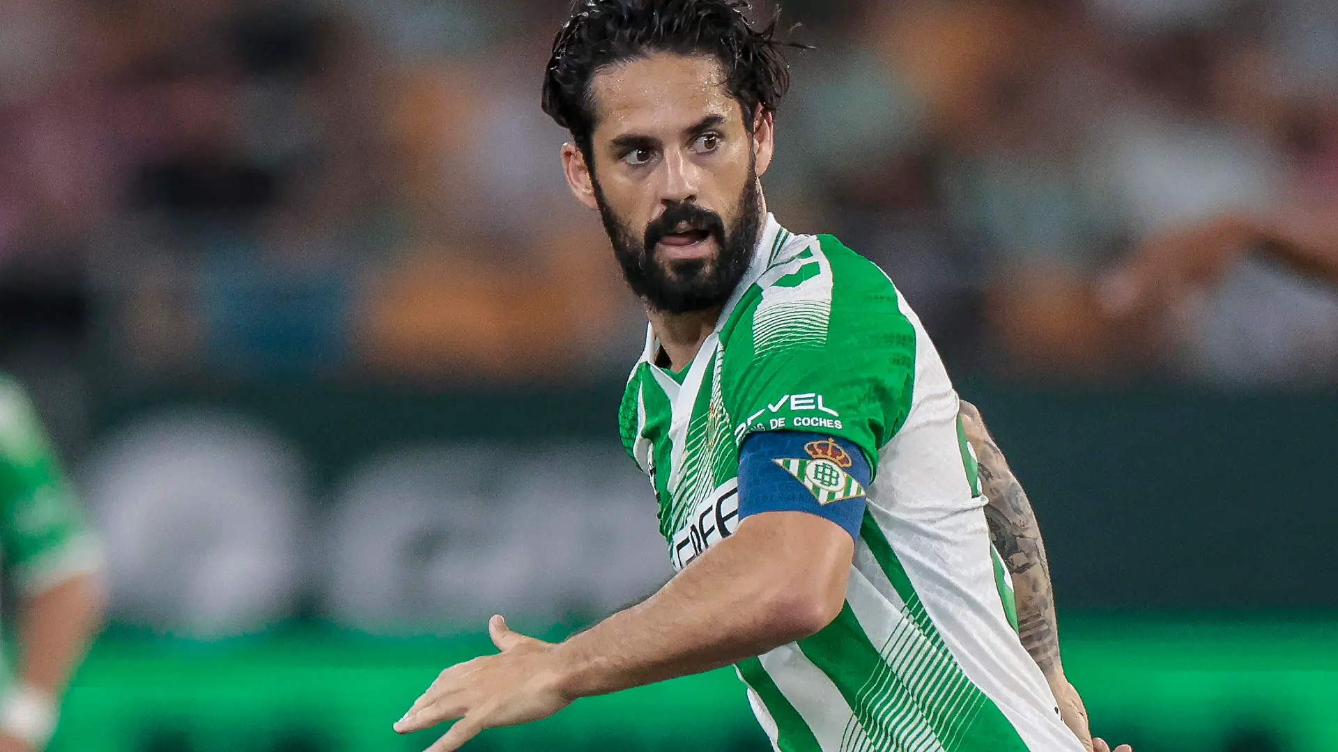 Francisco Roman Alarcon ''Isco'' of Real Betis in action during the Pre-Season Friendly match between Real Betis and AFC Bournemouth at La Cartuja Stadium on August 08, 2026 in Seville, Spain. (Photo by Jose Luis Contreras/NurPhoto)