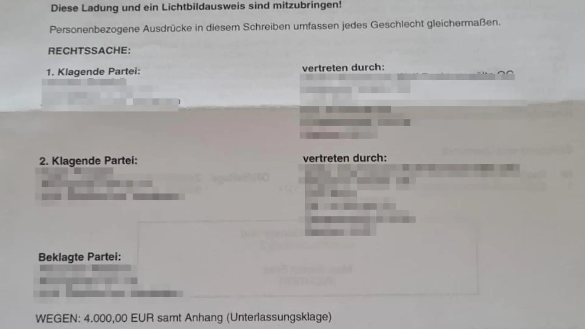 Die Klage - Alexander M. und seine Familie sollen 4.000 Euro zahlen, weil ihr Sohn angeblich zu laut ist.