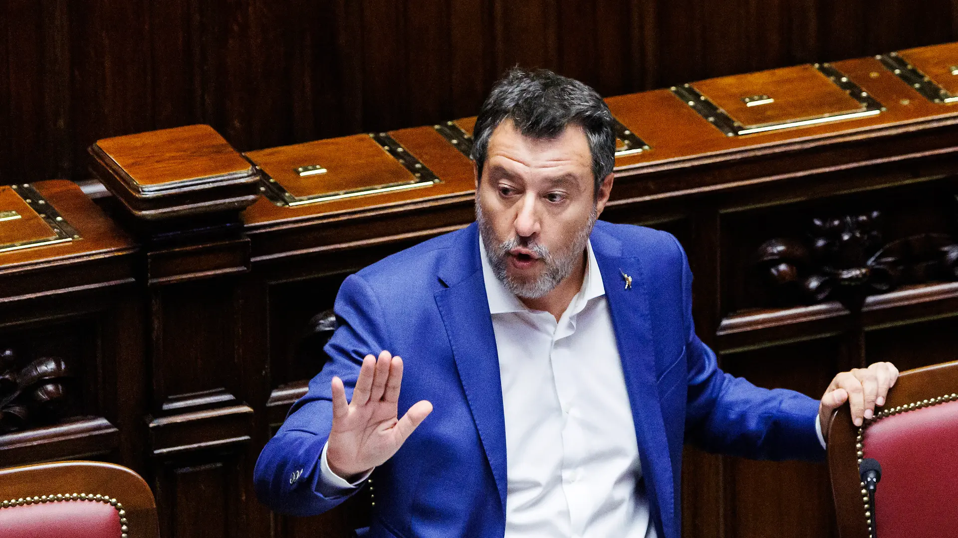 August 5, 2026, Rome, Italia, Italy: Minister of Infrastructure and Transport Matteo Salvini during Question Time at the Chamber of Deputies, Rome, August 5, 2026 (Credit Image: © Francesco Fotia/AGF via ZUMA Press
