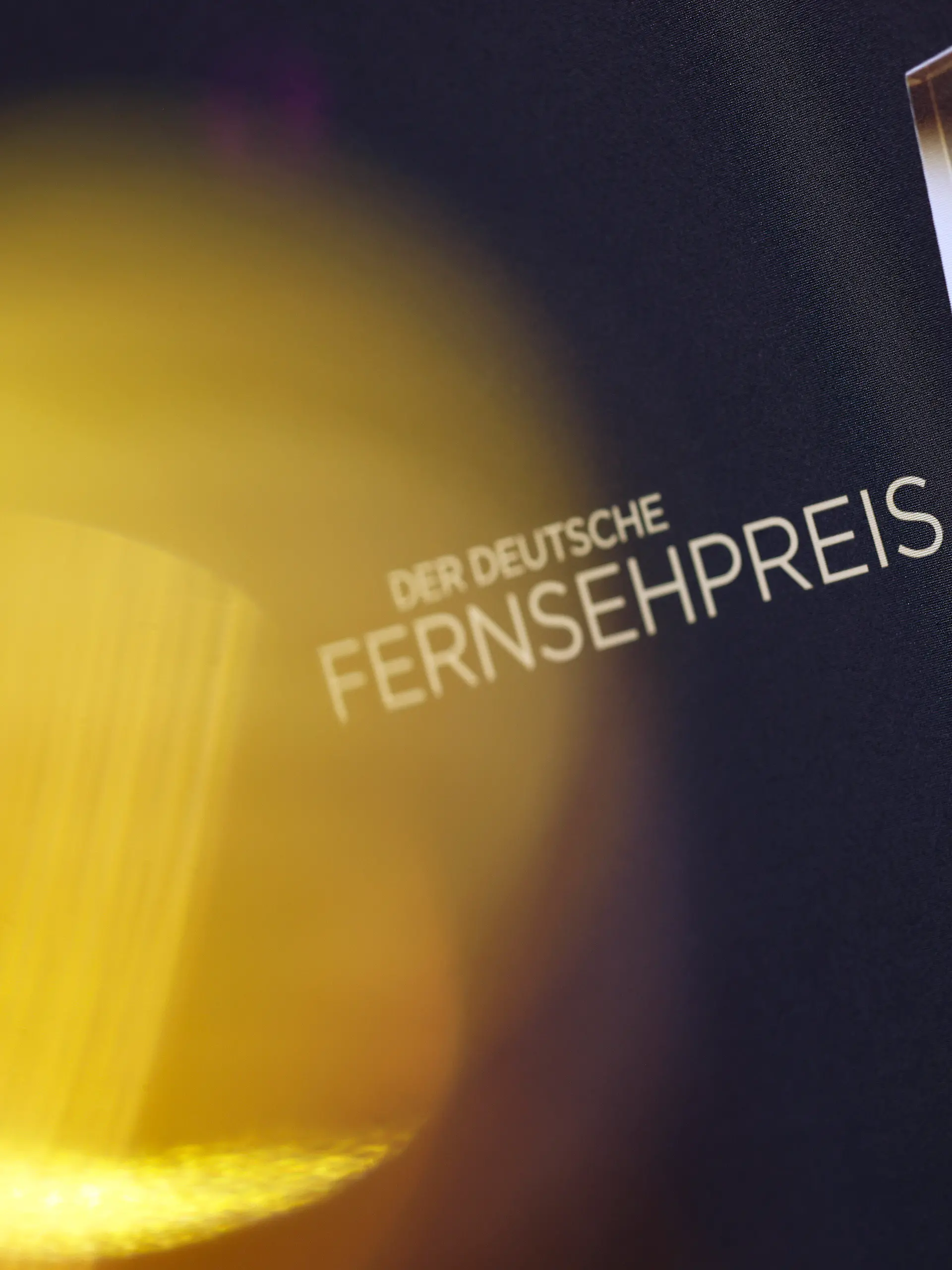 Das Logo des Deutscher Fernsehpreis 2025 zu sehen beim Deutschen Fernsehpreis 2025 in den MMC-Studios in Ossendorf. (Themenbild, Symbolbild) Köln, 10.09.2025