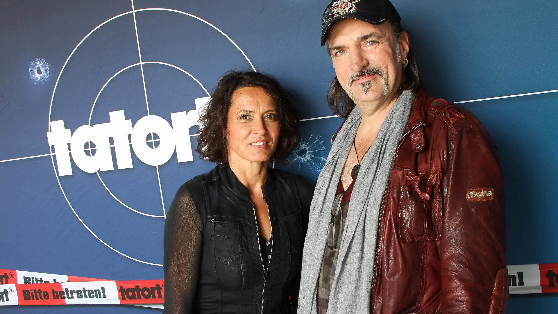 Ulrike Folkerts spielt seit 25 Jahren Lena Odenthal Andreas Hoppe spielt Kopper im Team Ludwigshafen Schauspieler beim Fototermin zu 25 Jahre Lena Odenthal Tatort in der ARD - Fototermin am 03.September 2014 in Hamburg - Sendedatum des 60.Fall Tatort - Blackout des SWR in der ARD am Sonntag 26.Oktober 2014 um 20:15 Uhr