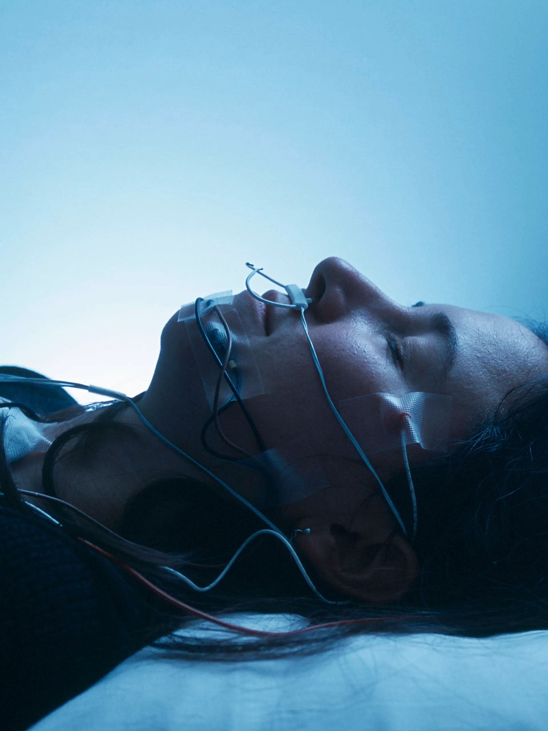 Study of sleep Hospital. Sleep unit at the Salengro branch of the Lille university hospital center. Patient suffering from sleep disorders. Copyright: xASTIERx-xCHRUxLILLEx/xBSIPx 004683_004 Bsip_004683_004 ,model released, Symbolfoto