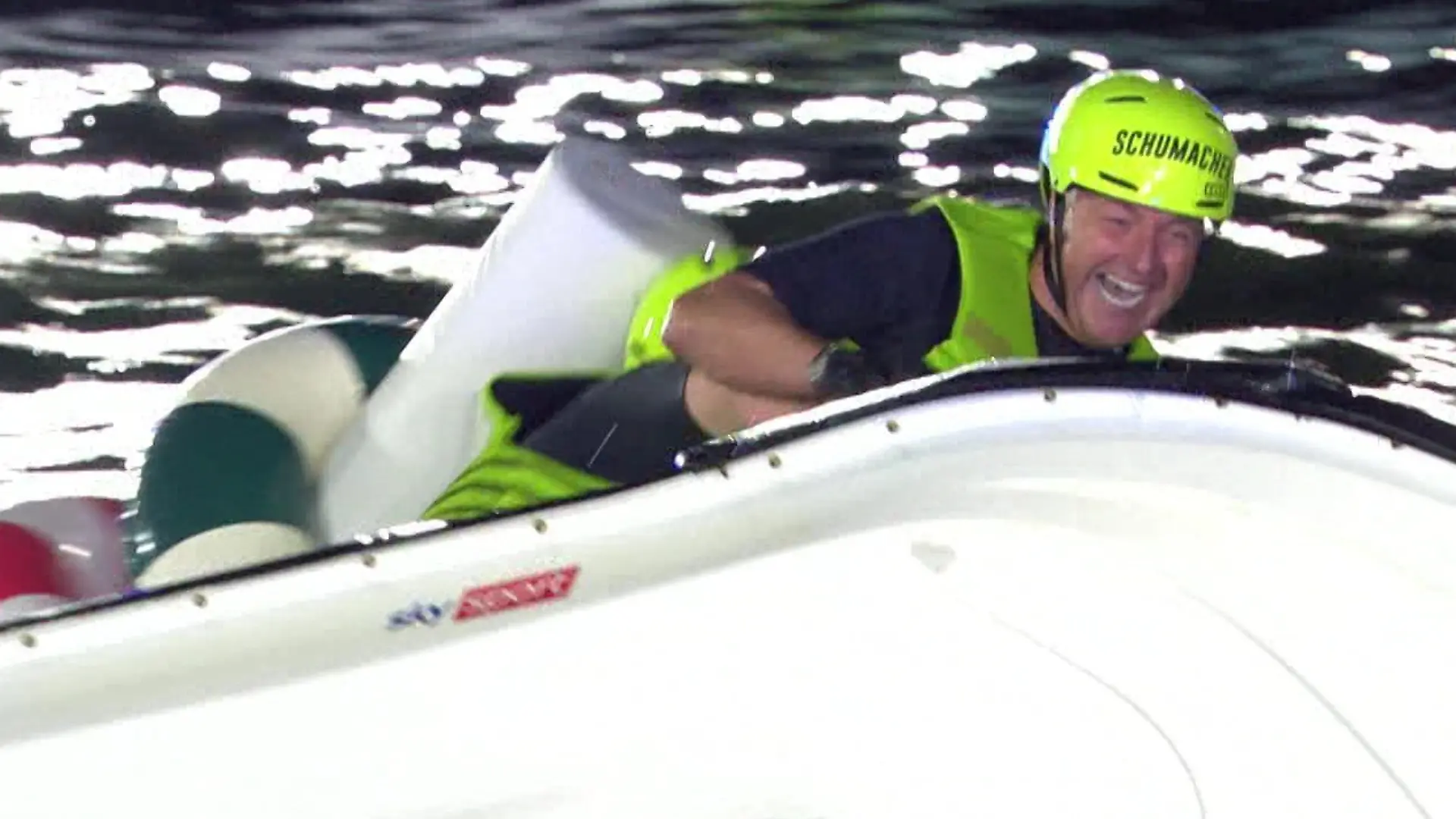 Hier passiert’s: Ralf Schumacher kugelt sich die Schulter aus.