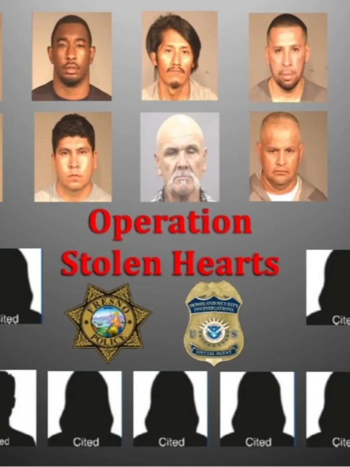 21 Männer wurden in Fresno von der Polizei festgenommen.