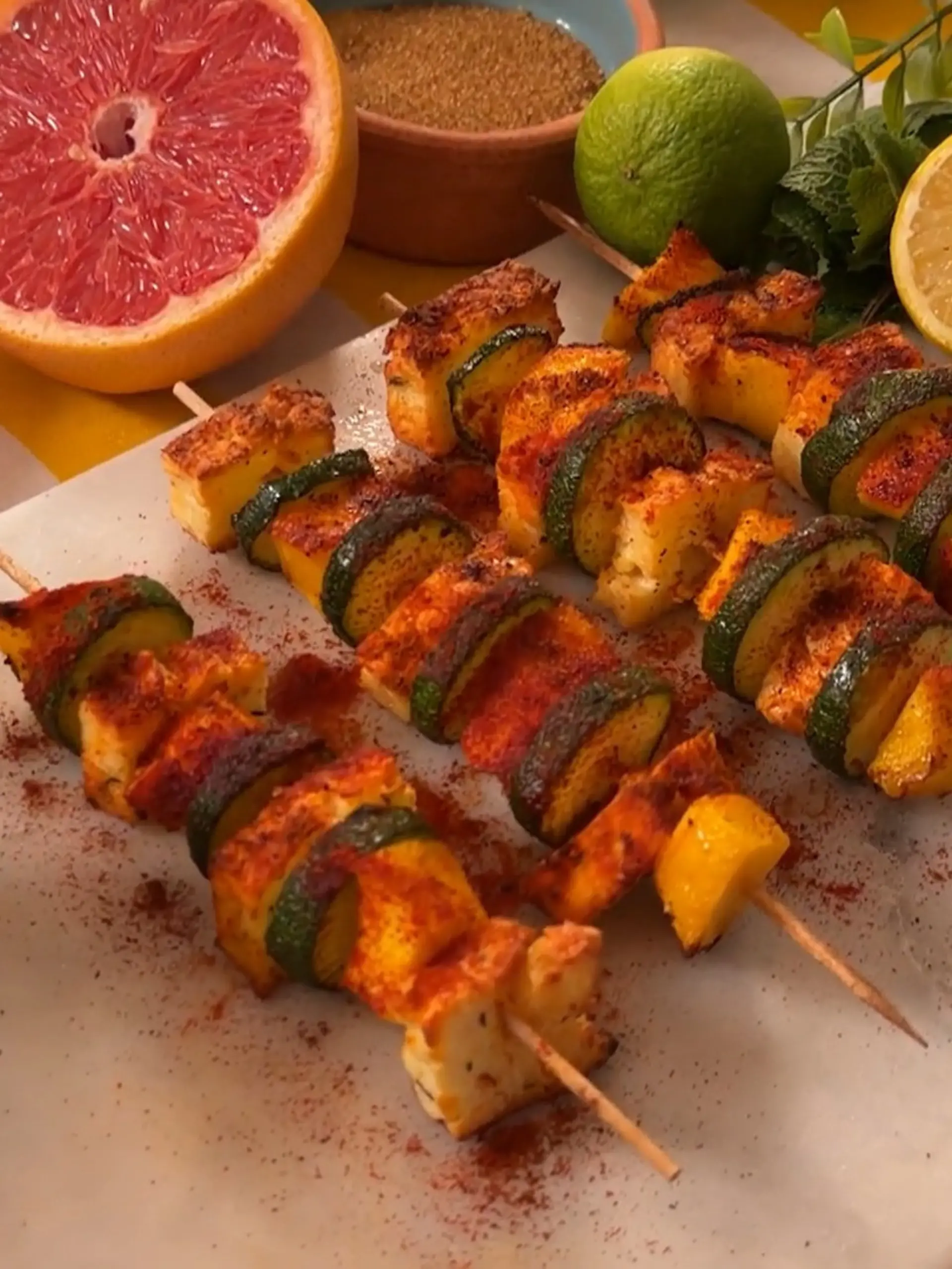 Bild zu: "Knackige Halloumi-Spiesse aus dem Airfryer"