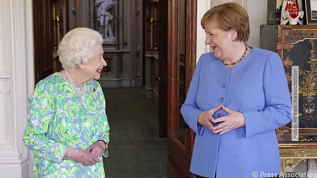 Angela Merkel bei der Queen