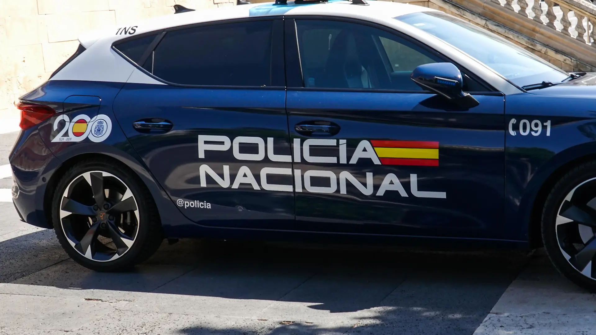 A police car is seen in Madrid, Spain, on August 11, 2026. (Photo by JPix/NurPhoto)