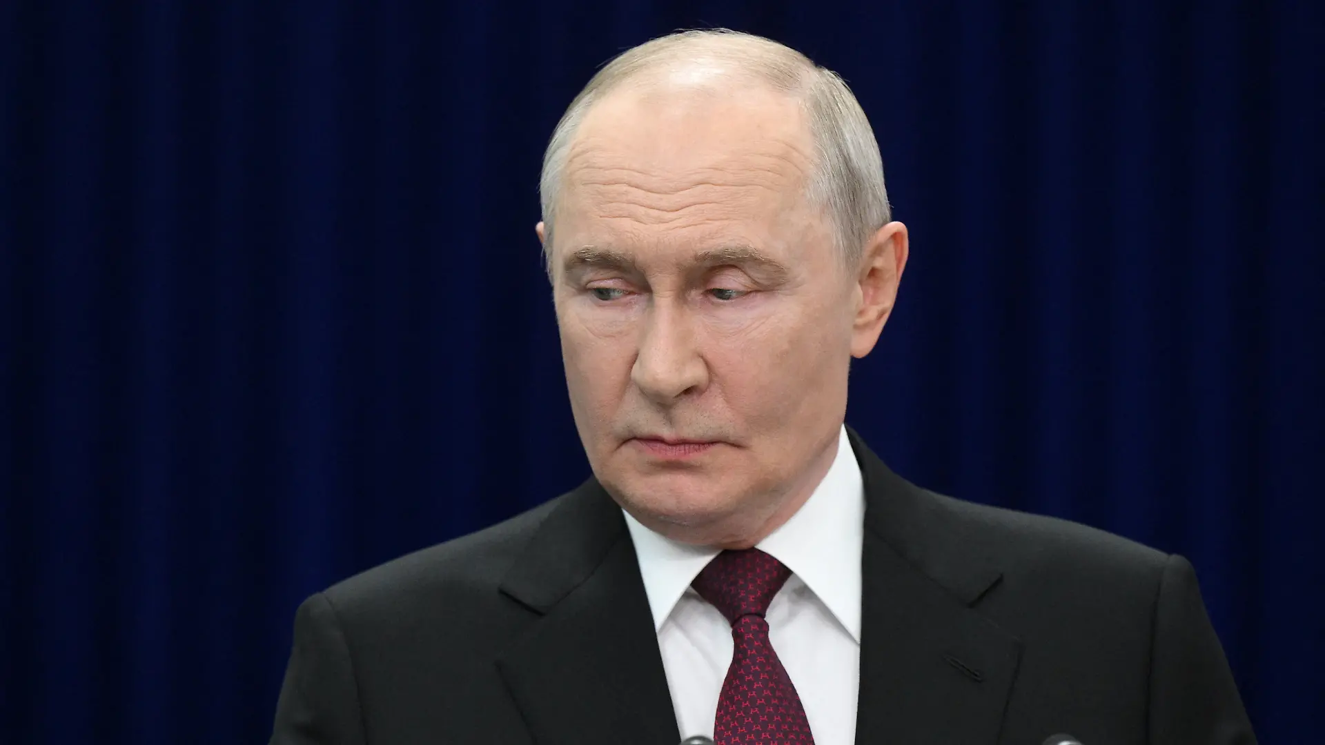 Russian President Vladimir Putin speaks during a press conference following the Shanghai Cooperation Organisation (SCO) summit in Bishkek, Kyrgyzstan September 2, 2026. Sputnik/Kristina Solovyova/Pool via REUTERS ATTENTION EDITORS - THIS IMAGE WAS PROVIDED BY A THIRD PARTY.