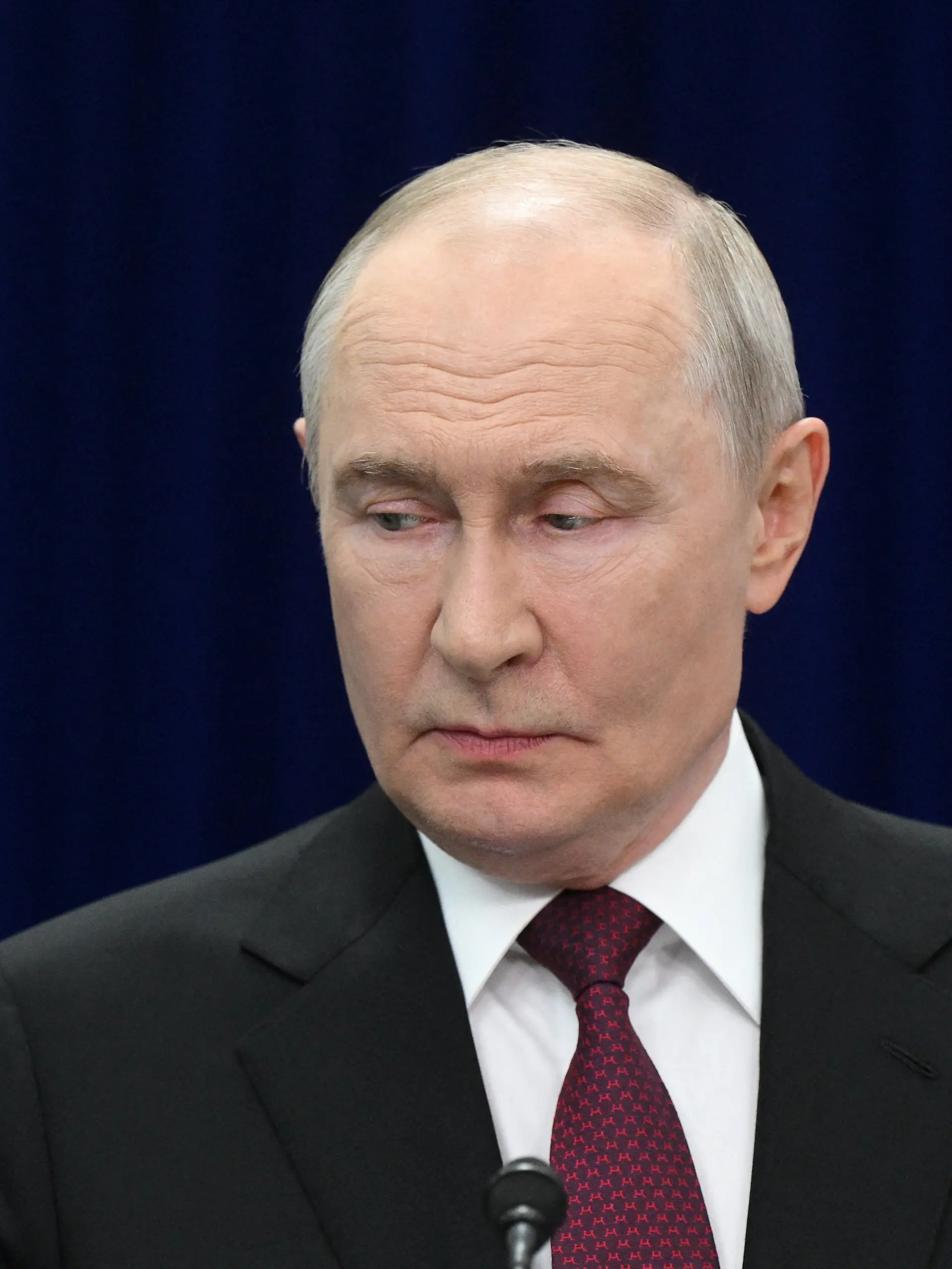 Russian President Vladimir Putin speaks during a press conference following the Shanghai Cooperation Organisation (SCO) summit in Bishkek, Kyrgyzstan September 2, 2026. Sputnik/Kristina Solovyova/Pool via REUTERS ATTENTION EDITORS - THIS IMAGE WAS PROVIDED BY A THIRD PARTY.