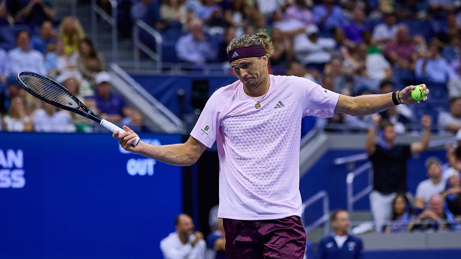 September 1, 2026, New York, New York, United States of America: Alexander Zverev of Germany reacts on court during the 2026 US Open - Tennis Championships Tennis 2026: US Open - Tennis Championships: 1st RD: ZVEREV Vs SONEGO PUBLICATIONxINxGERxSUIxAUTxONLY - ZUMAs343 20260901_zsp_s343_137 Copyright: xMathiasxSchulzx
