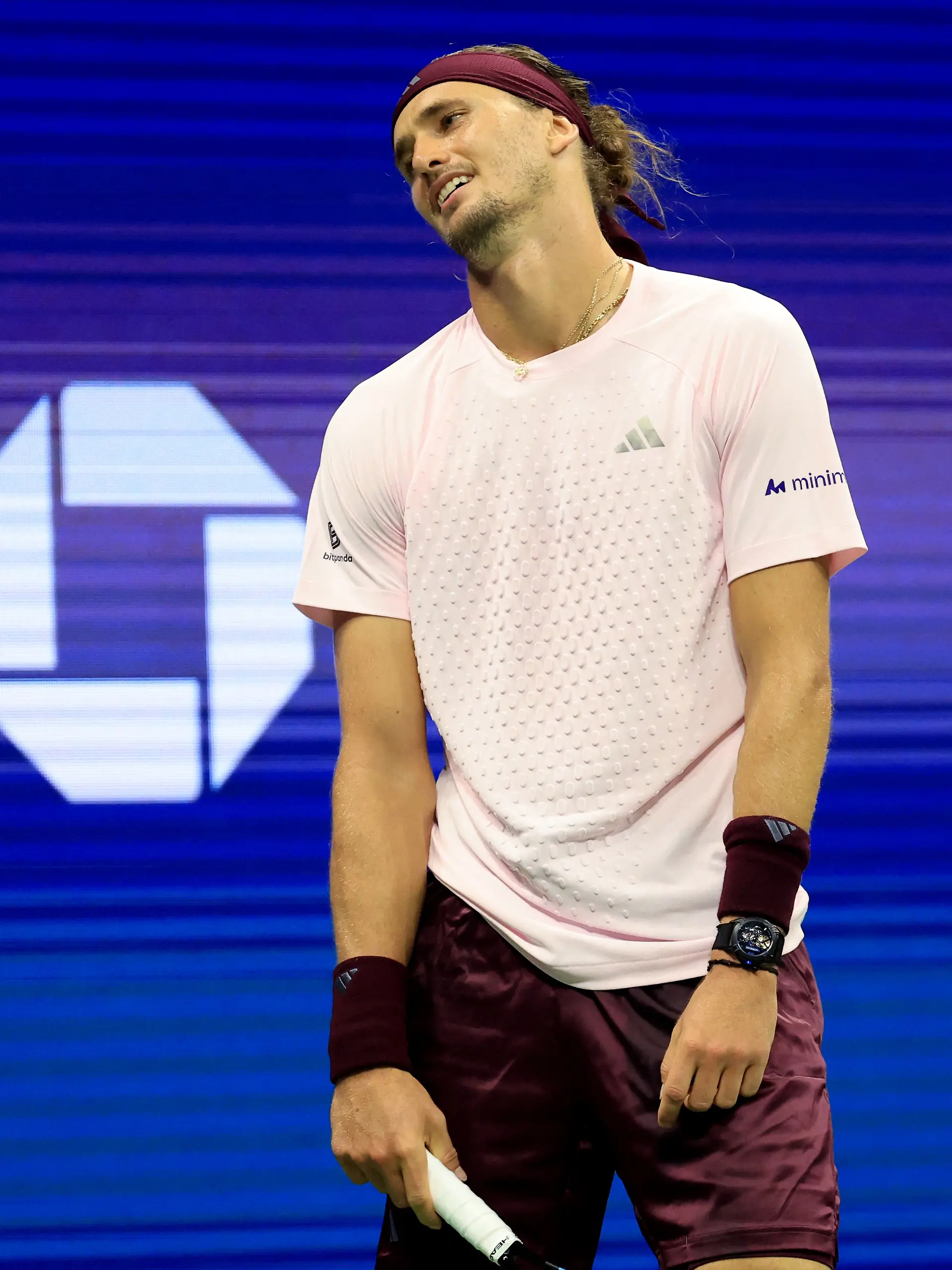 Tennis - U.S. Open - Flushing Meadows, New York, United States - September 4, 2026 Germany's Alexander Zverev reacts during his second round match against France's Quentin Halys REUTERS/Brendan Mcdermid