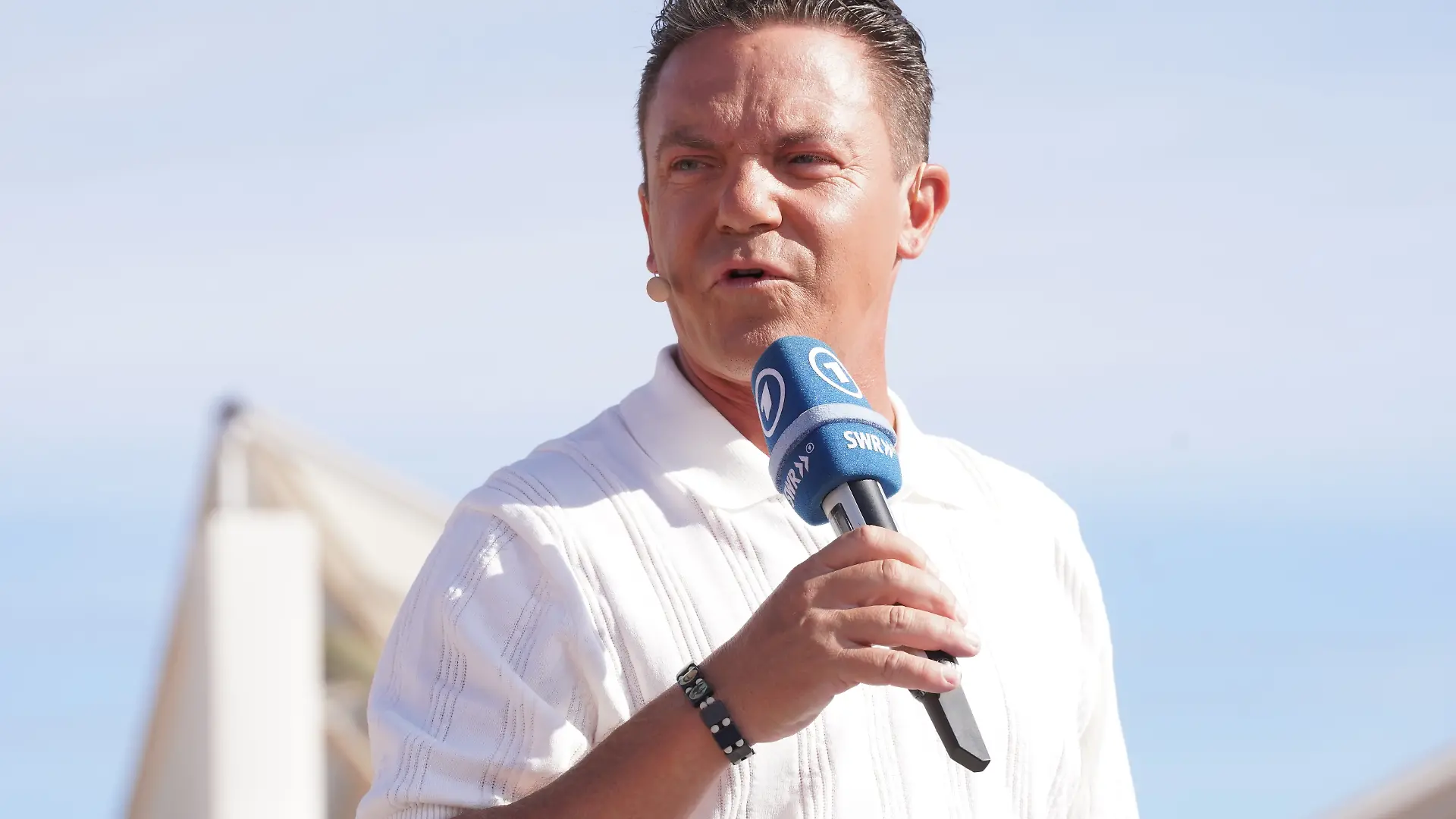 Auch einem gestandenen Moderator fehlen einmal die Worte: Stefan Mross
